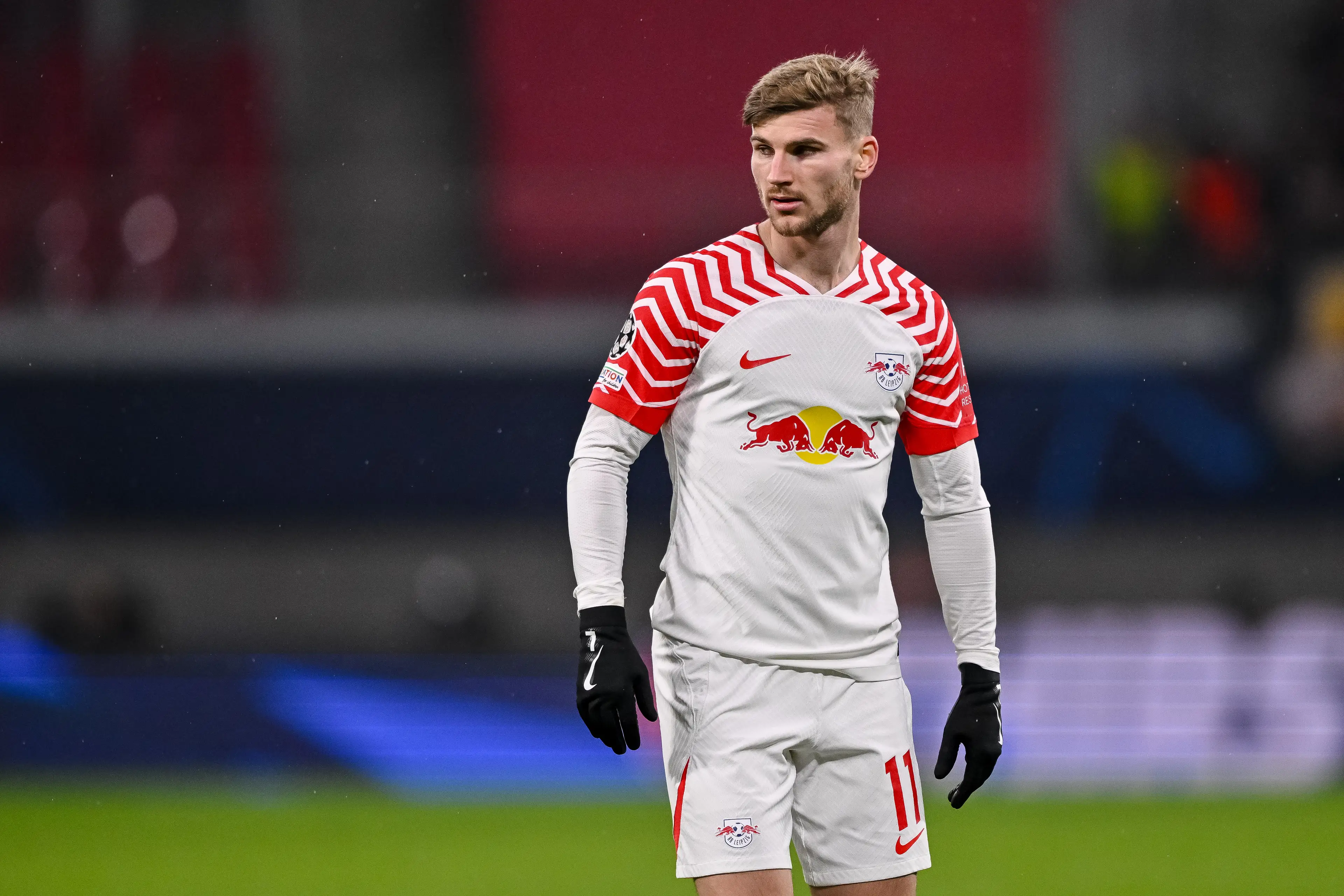 Timo Werner in action for RB Leipzig. Image: Getty