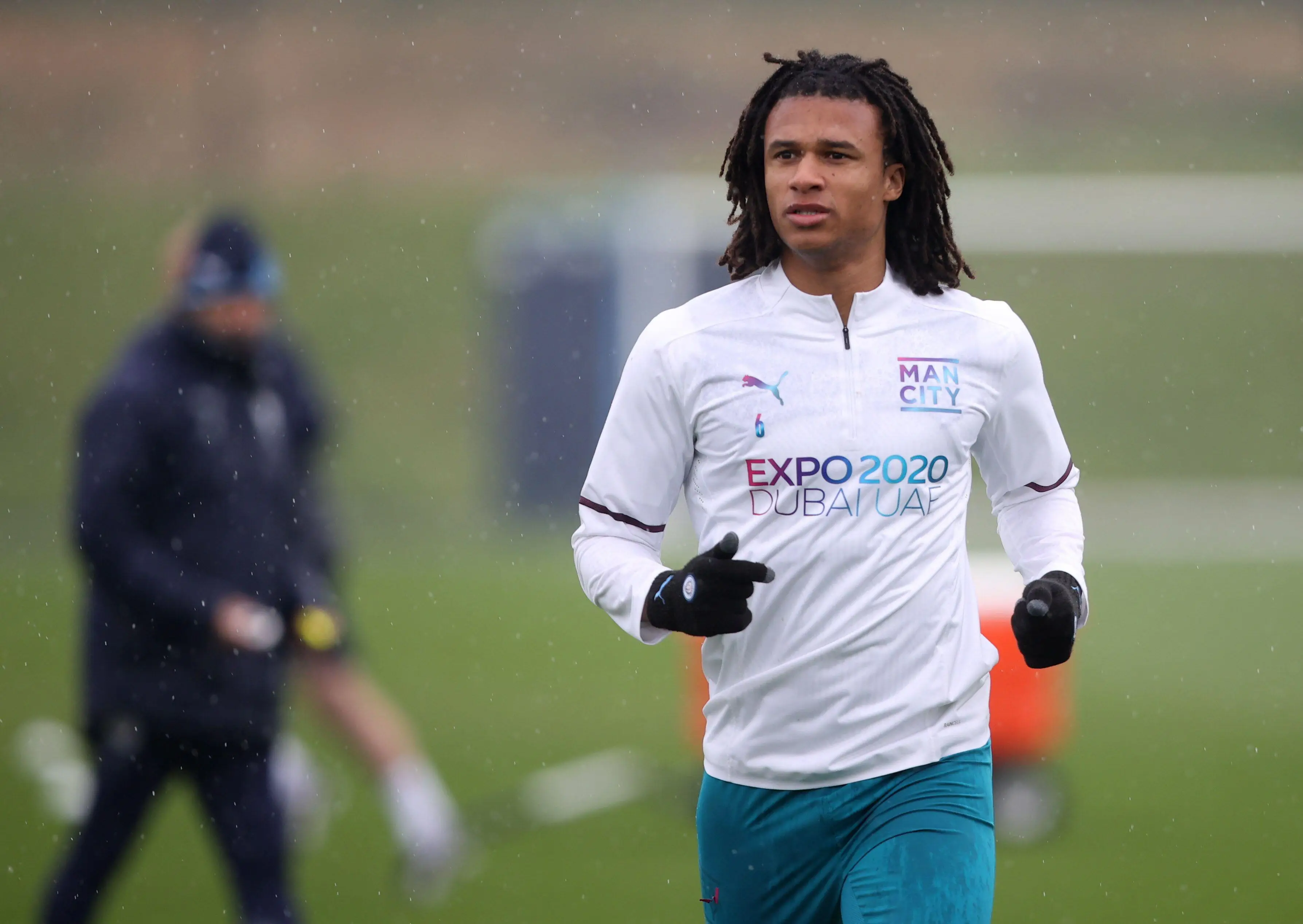 Nathan Ake in Manchester City training