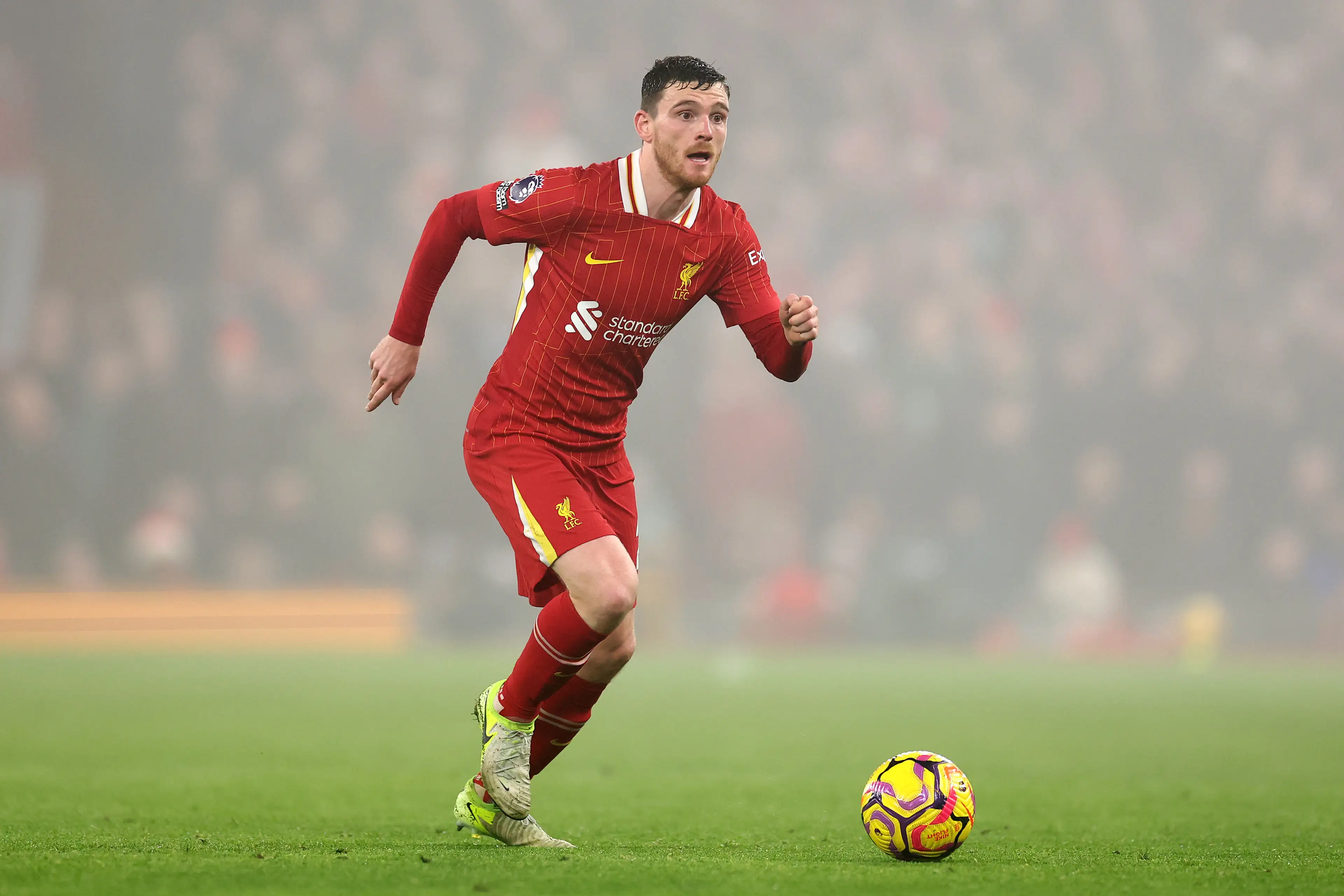 Robertson said that Slot makes a tactical tweak to his position in every game (Getty)