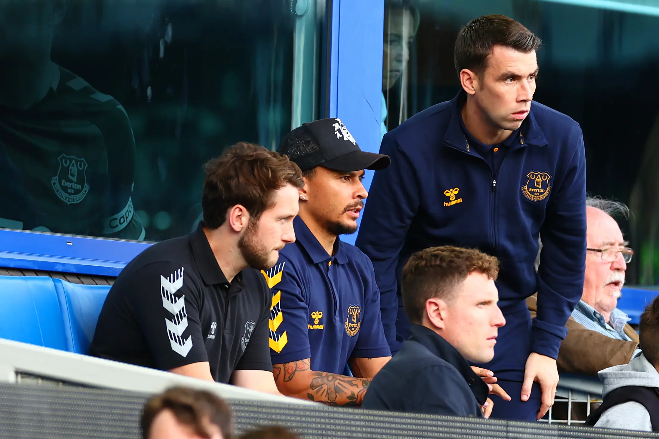 Dele Alli watches an Everton game. Image: Getty