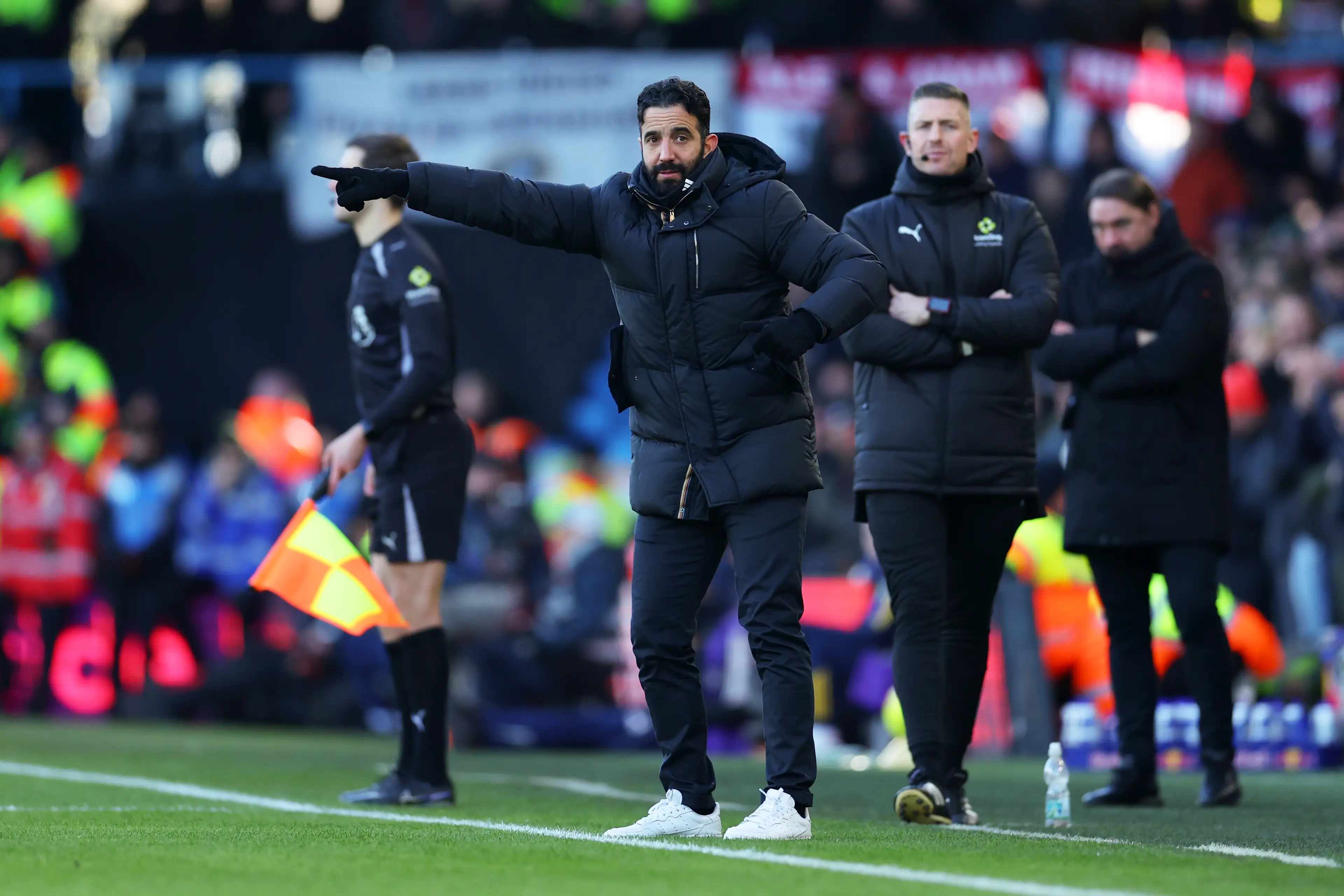 Ruben Amorim on the touchline during Leeds United vs. Manchester United. Image: Getty 