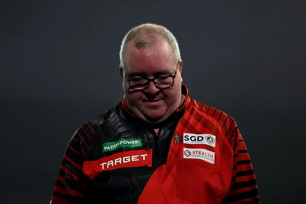 Stephen Bunting is out of the PDC World Darts Championship. (Image: James Fearn/Getty Images)