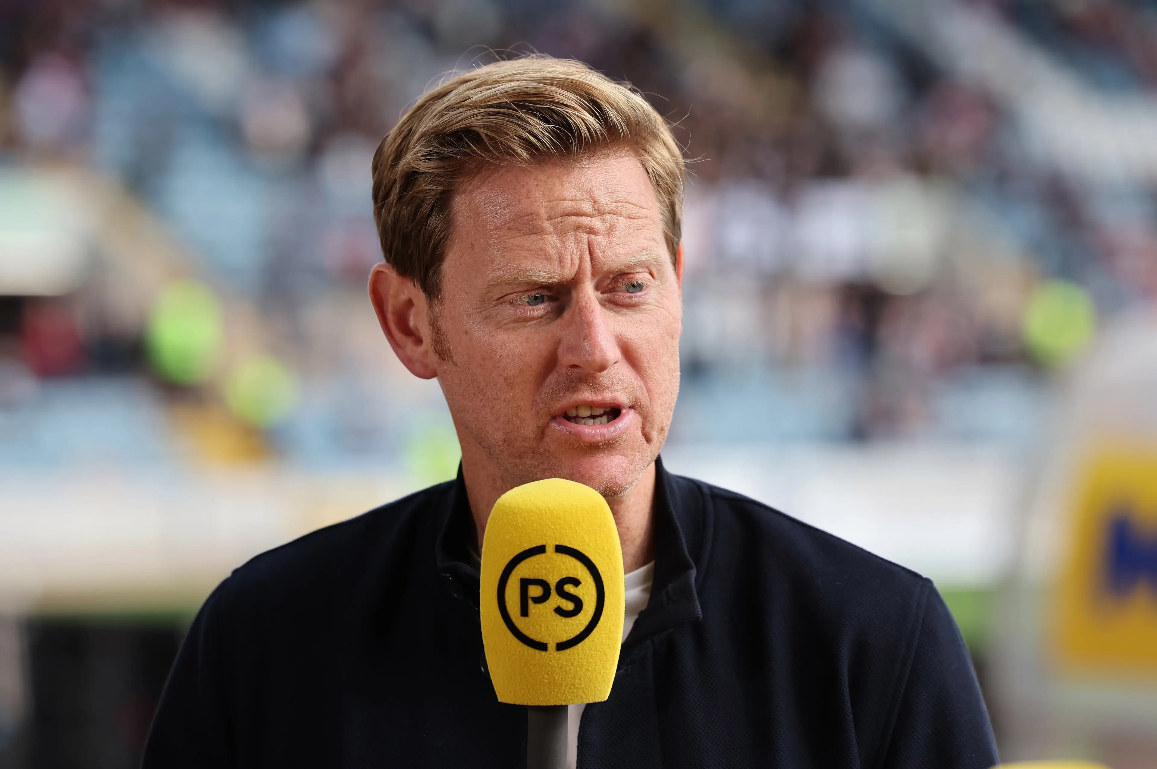 Premier Sports' Michael Stewart during a William Hill Premiership match between Dundee and Heart of Midlothian  (Getty Images)