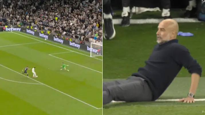 Arsenal fans say the same thing after Son Heung-min miss as hilarious Pep Guardiola reaction spotted