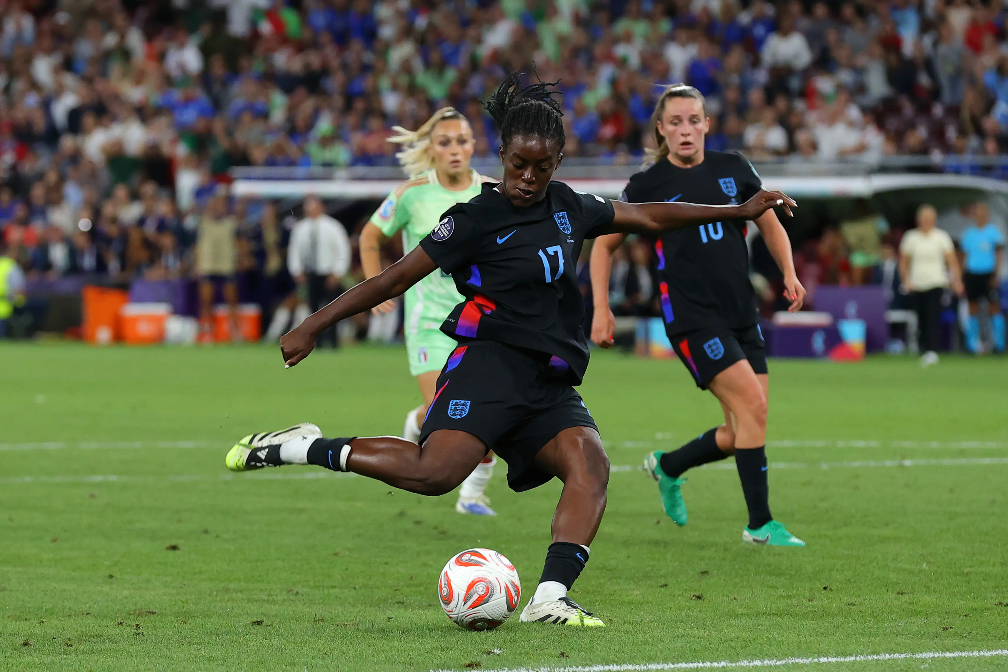 Michelle Agyemang netted a late equaliser against Italy. Image credit: Getty
