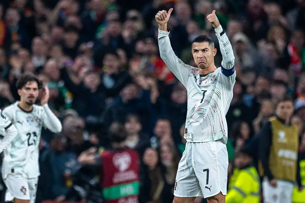 Cristiano Ronaldo sarcastically gestured to the Irish crowd (Credit:Getty)