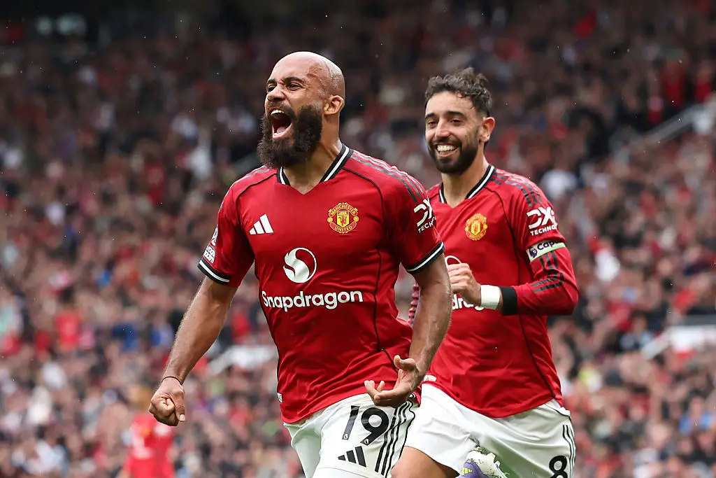 Bryan Mbeumo and Bruno Fernandes have both scored for United in the Champions League this season. (Image: Matt McNulty/Getty Images)