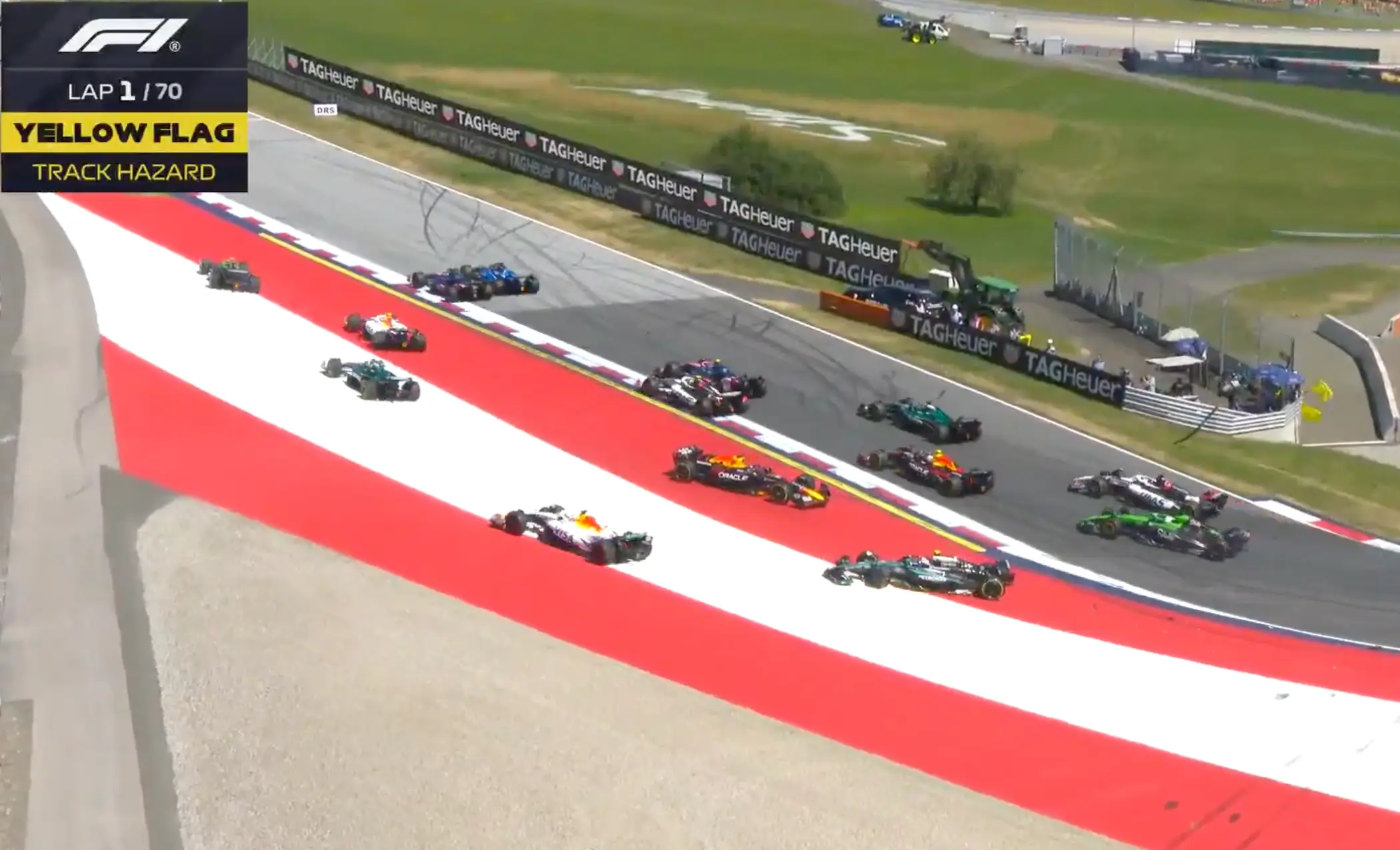 Verstappen was involved in a race-ending incident at the turn three hairpin in Austria (Image: F1)