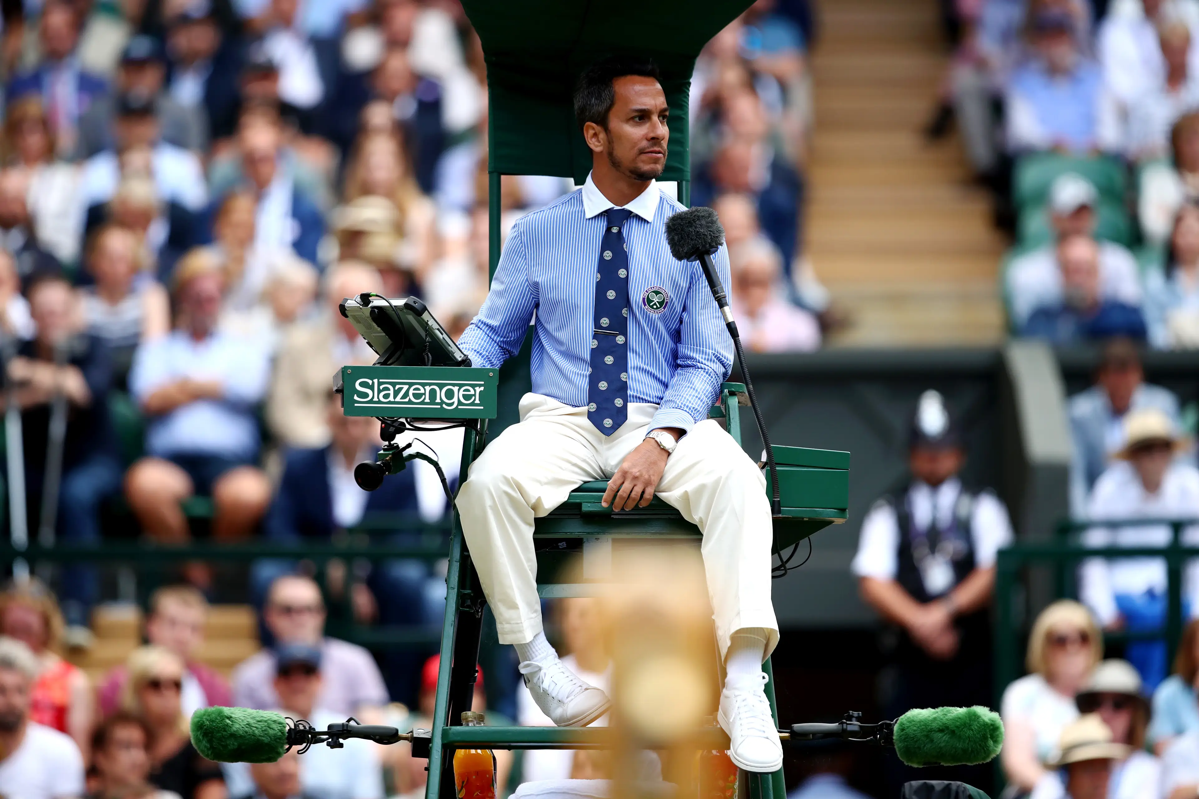 Damian Steiner during the 2019 Wimbledon final (credit: getty)