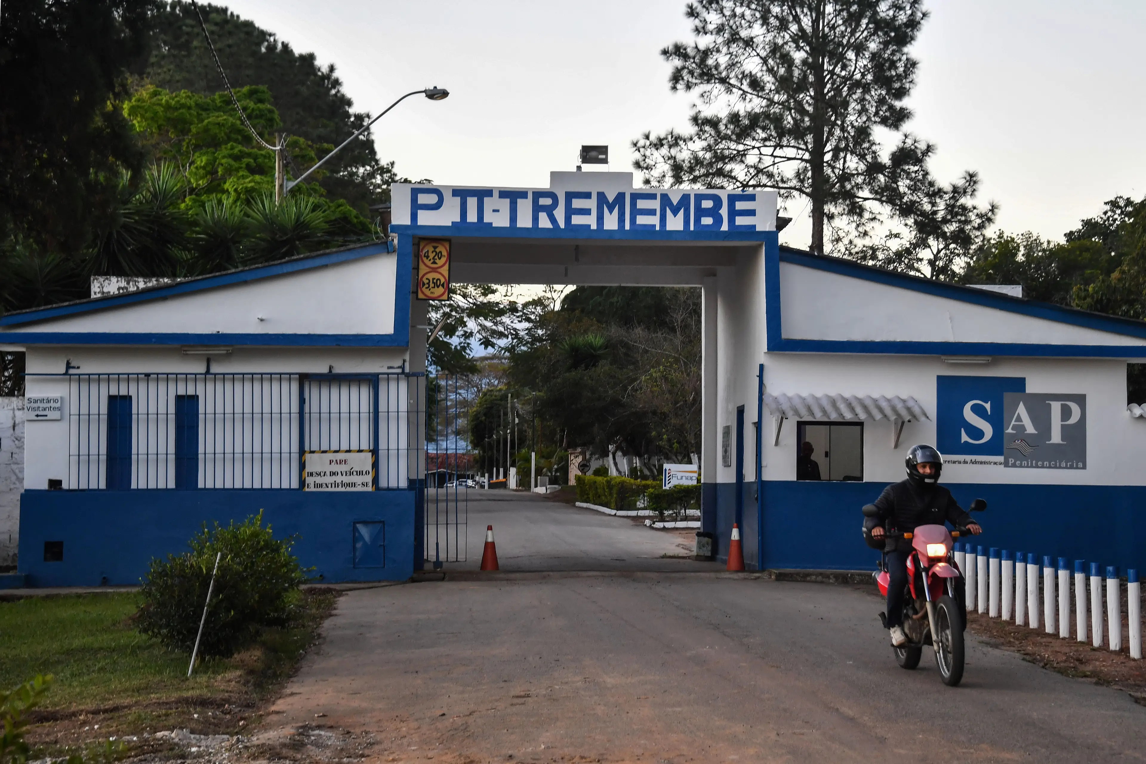 The entrance to the prison where Robinho is being held. Image credit: Getty