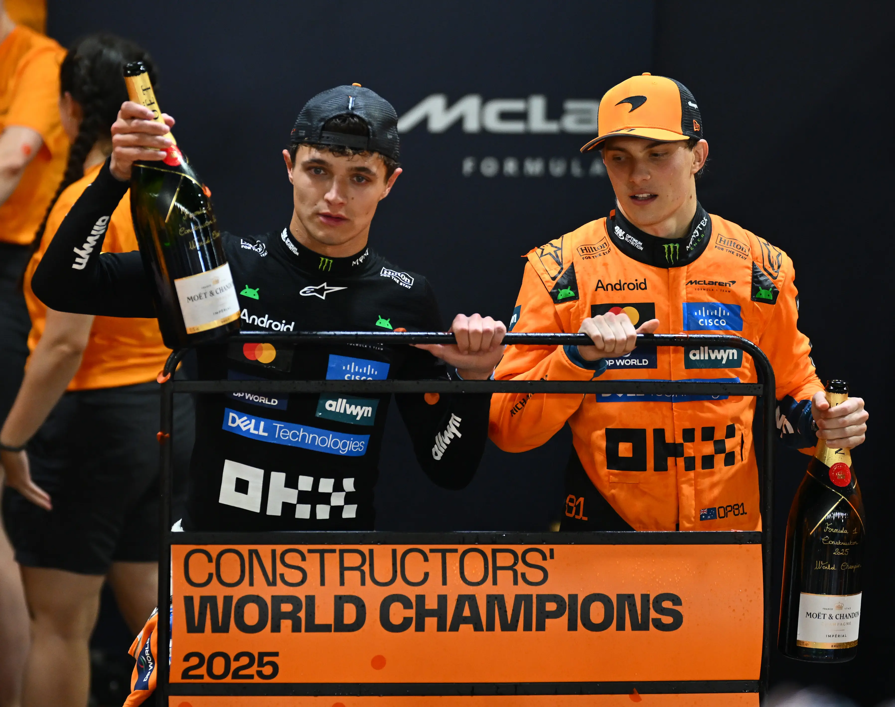 Lando Norris and Oscar Piastri. Image: Clive Mason / Staff via Getty