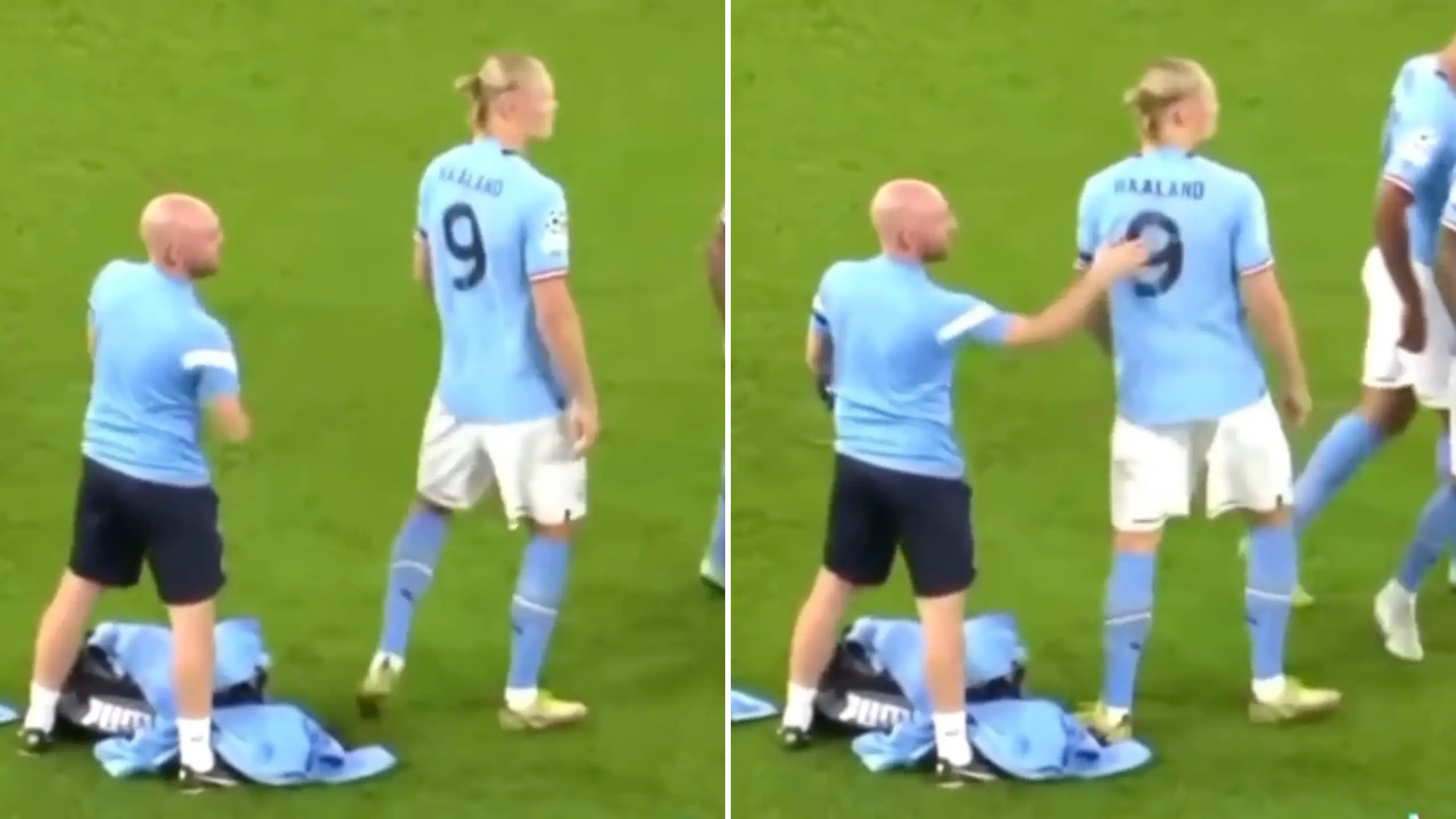 Haaland's gesture was clearly appreciated. Image: Tiktok