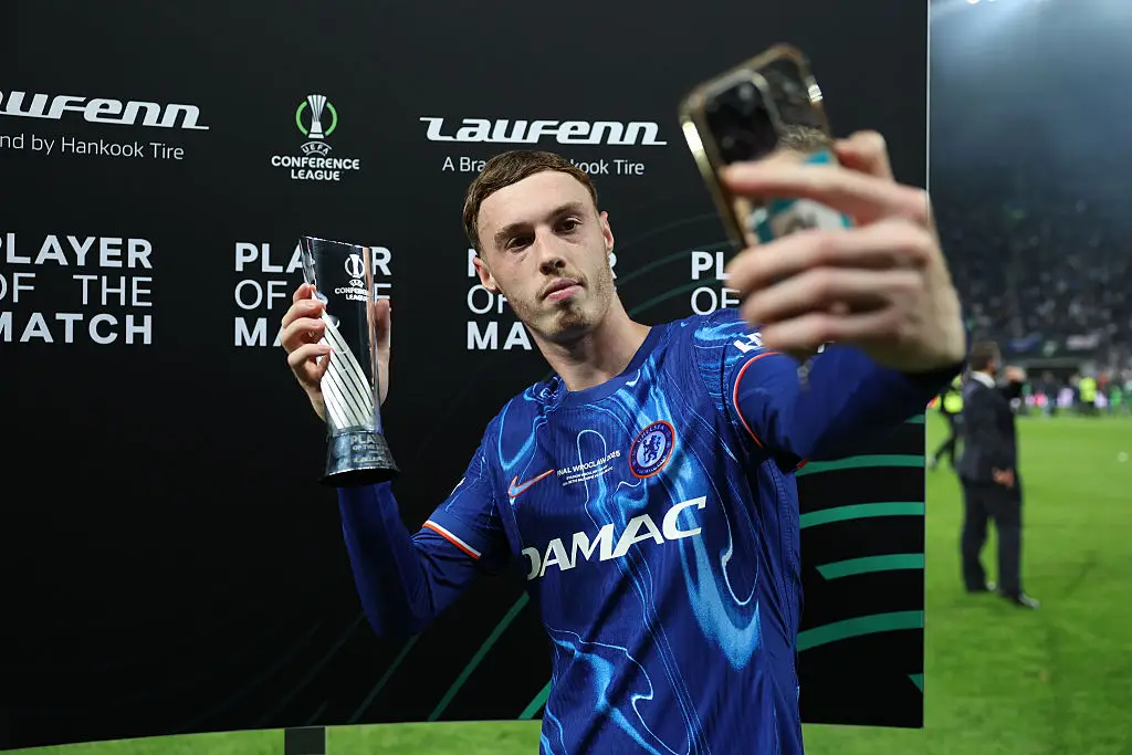 Cole Palmer took home the player of the match award in the Conference League final. (Image: Getty)