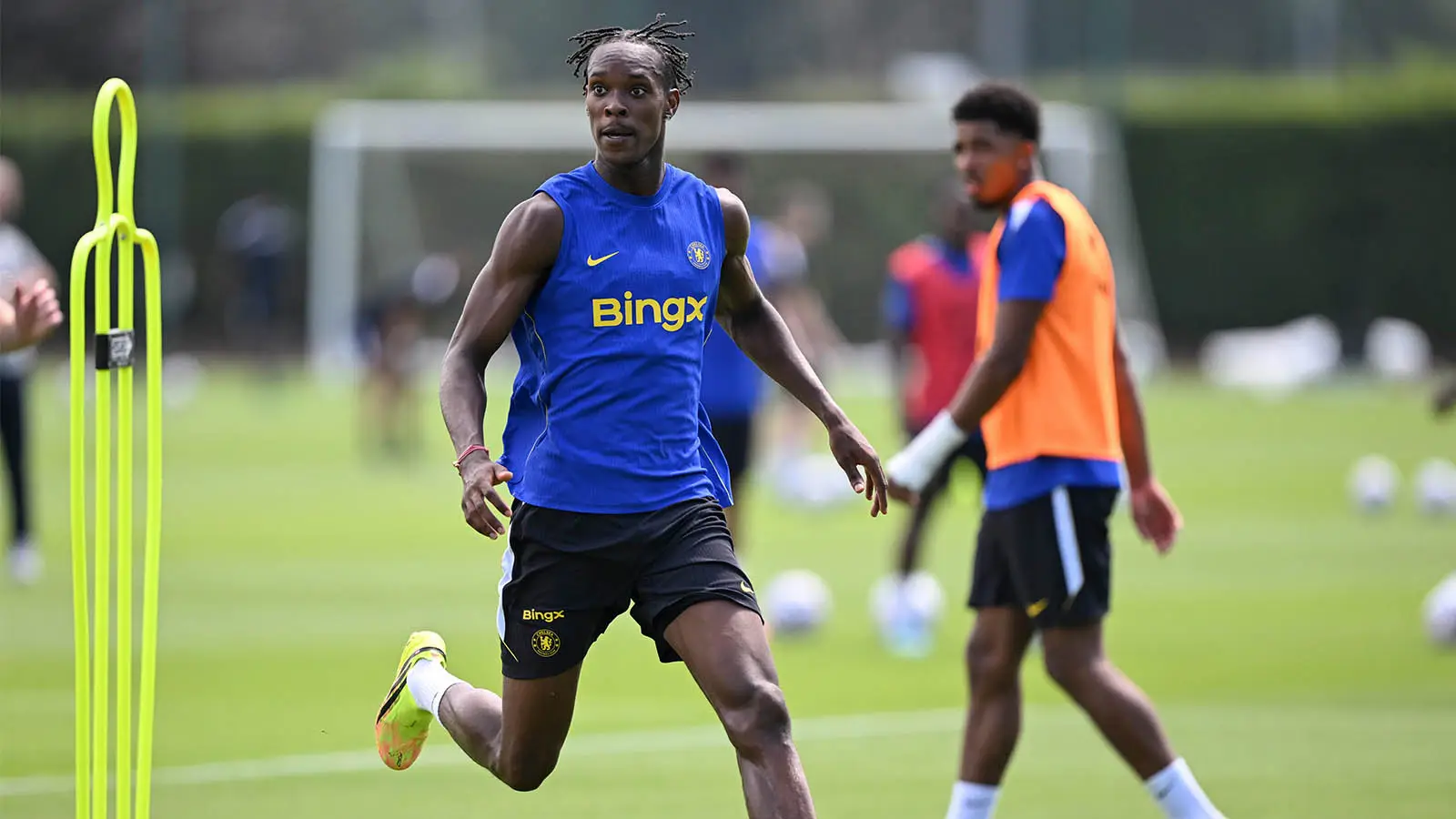 Emmanuel Emegha in training with Chelsea (Image: Getty)