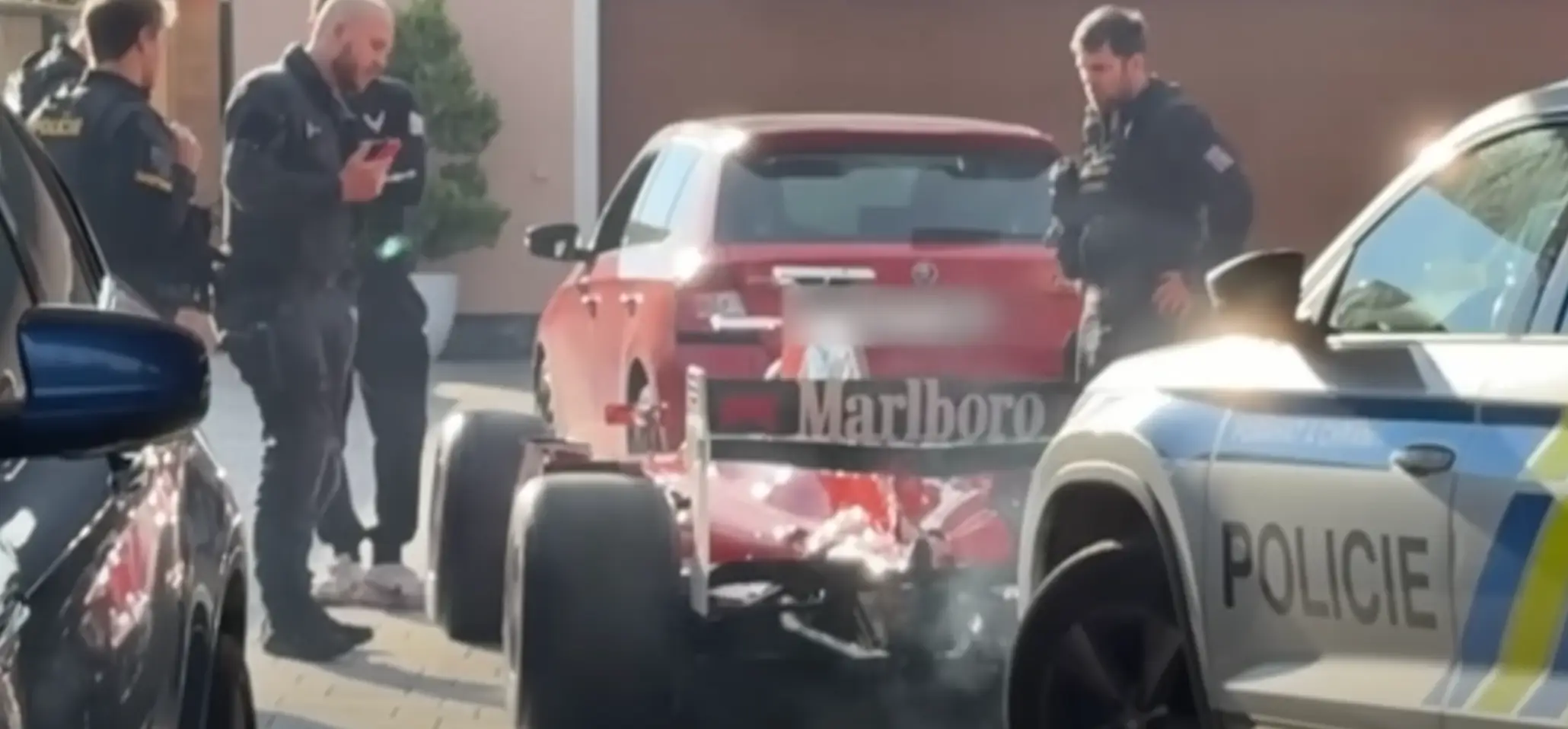 Footage of the arrest (credit: TrackZone)