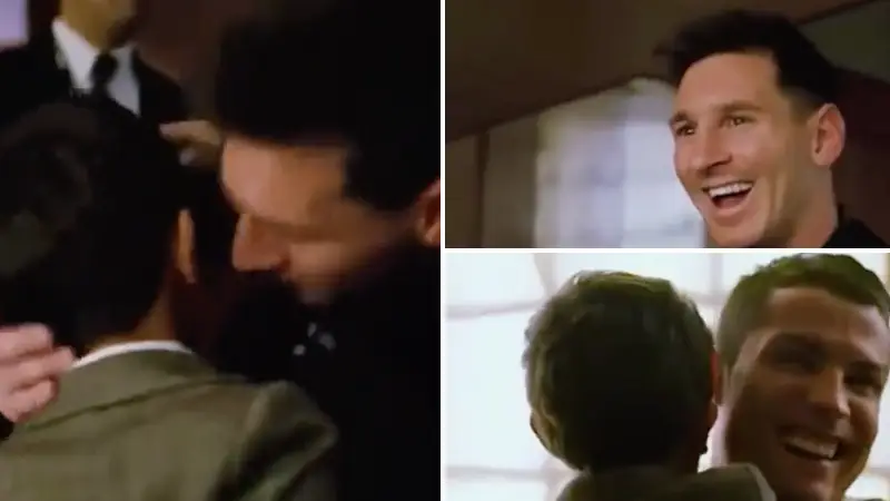 Lionel Messi meeting Cristiano Ronaldo Jr at Ballon d'Or ceremony was unbelievably wholesome
