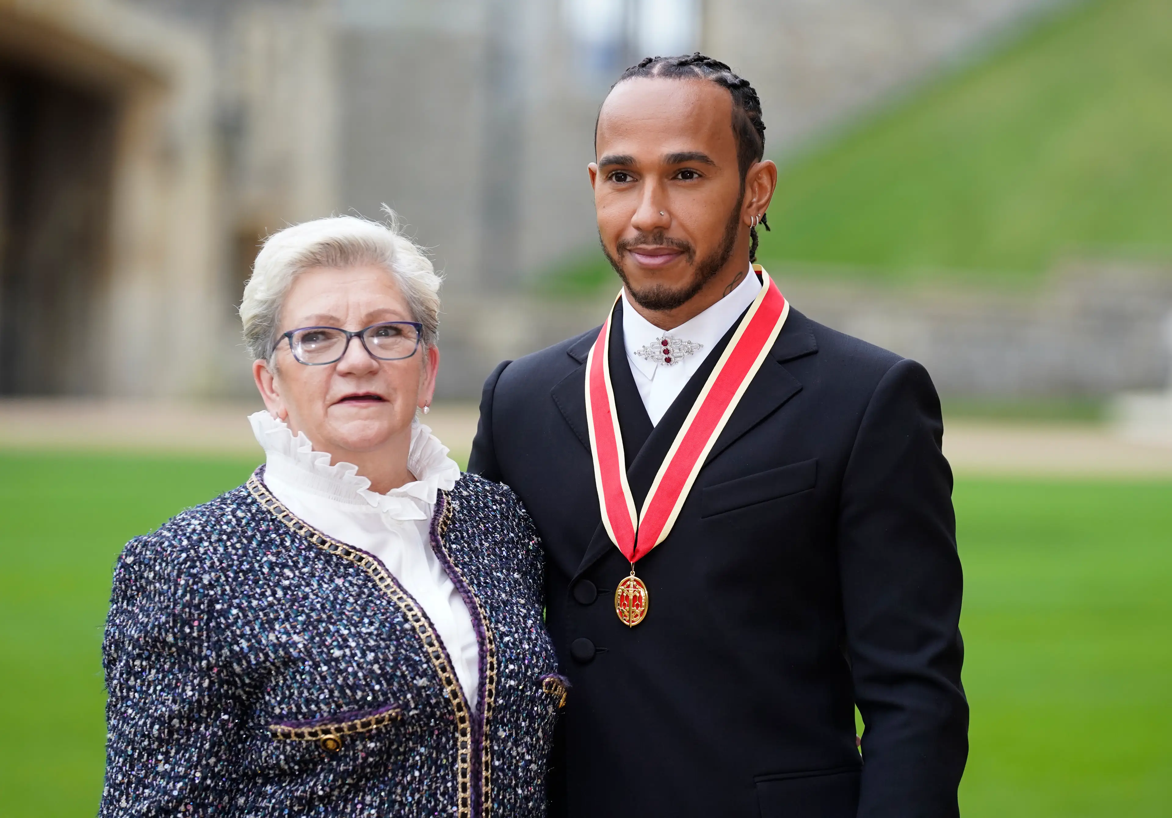Lewis Hamilton with his mother Carmen Larbalestier- Getty