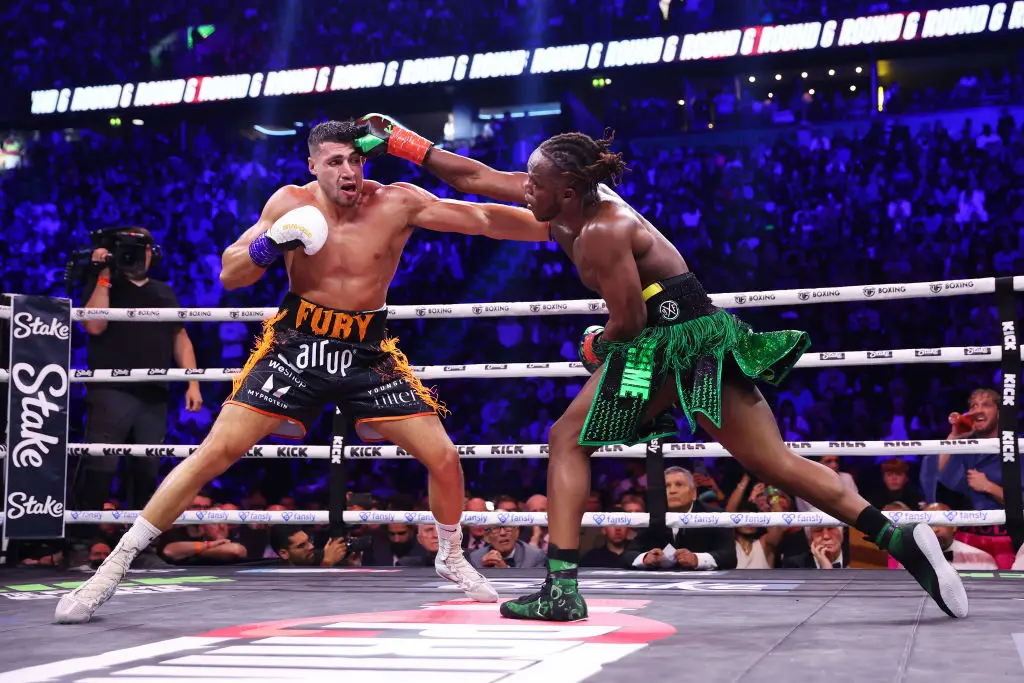 Tommy Fury beat KSI on points in Manchester (Image: Getty)