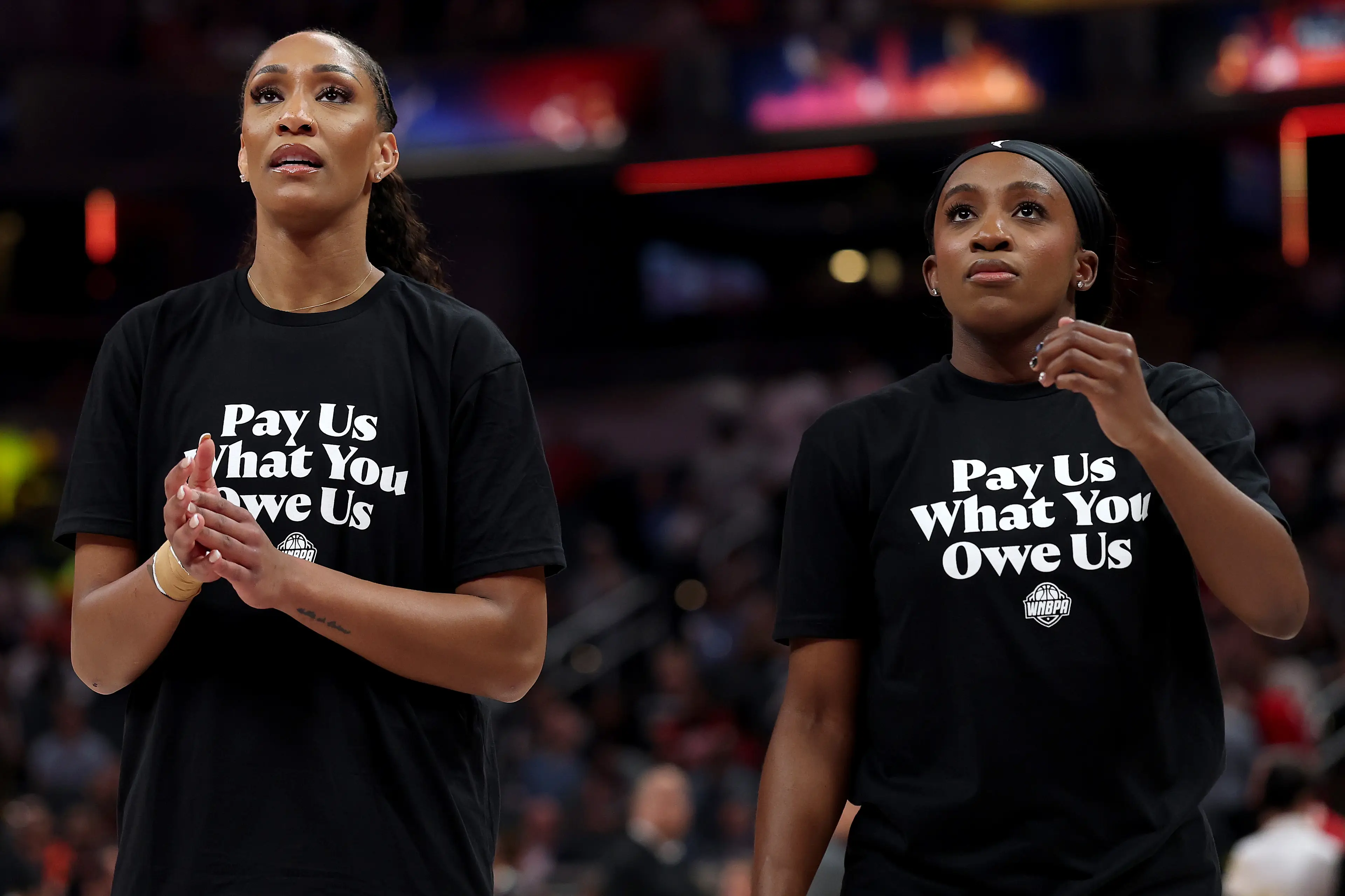 The WNBA players protested against their pay. Image: Getty