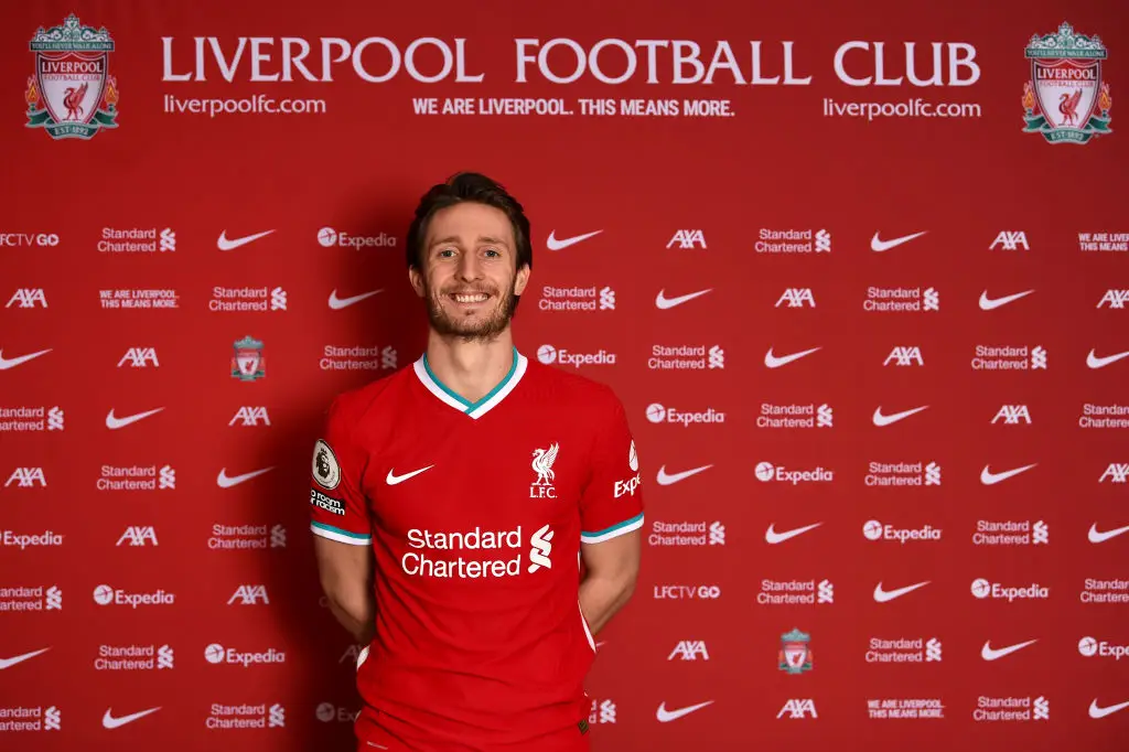 Ben Davies pictured after signing for Liverpool (Image: Getty)
