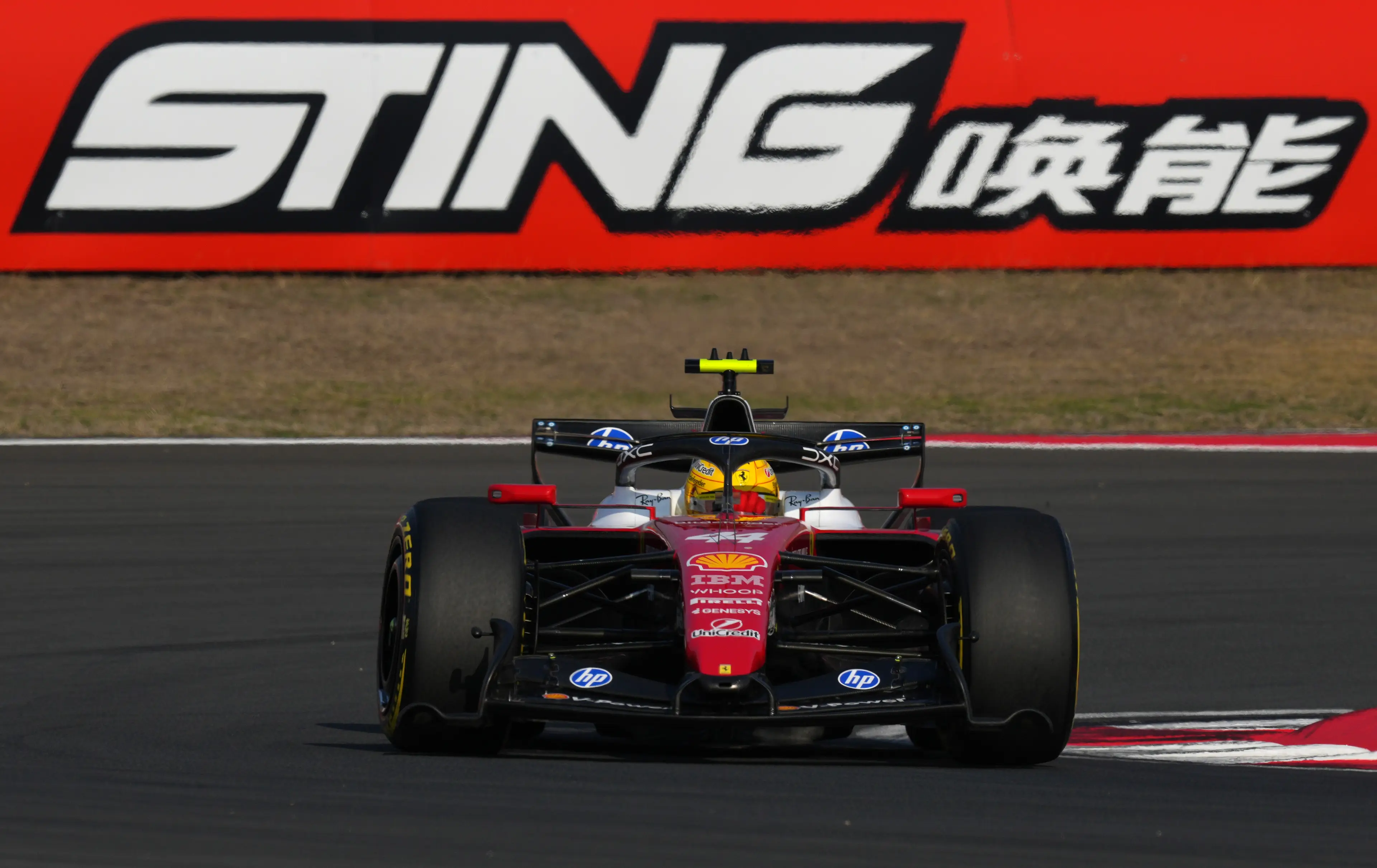 Lewis Hamilton on track in Shanghai. Image: Getty