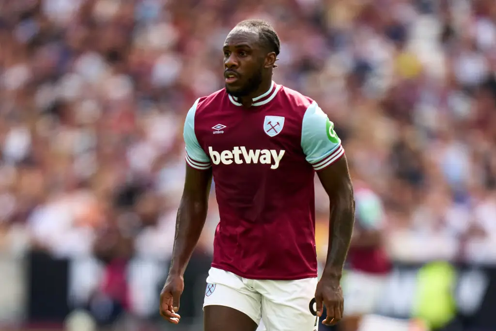Michail Antonio could reportedly miss a year of action after suffering a lower limb fracture (Image: Getty)