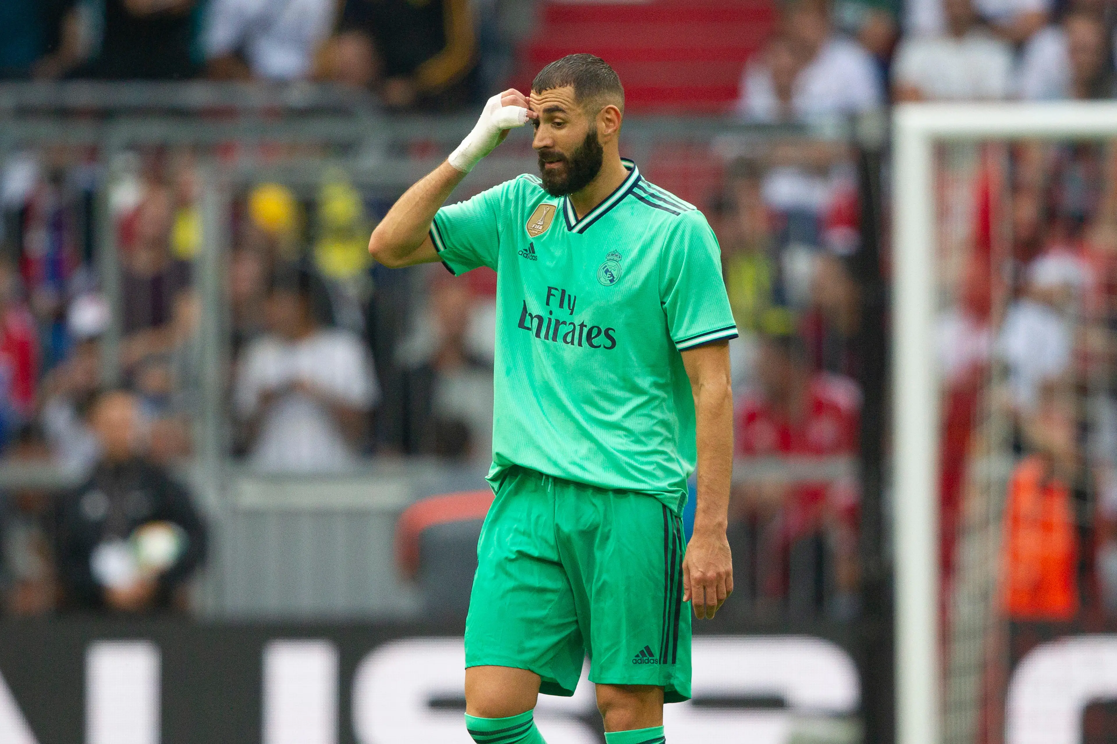 Benzema has worn the bandage for three years. Image: Alamy