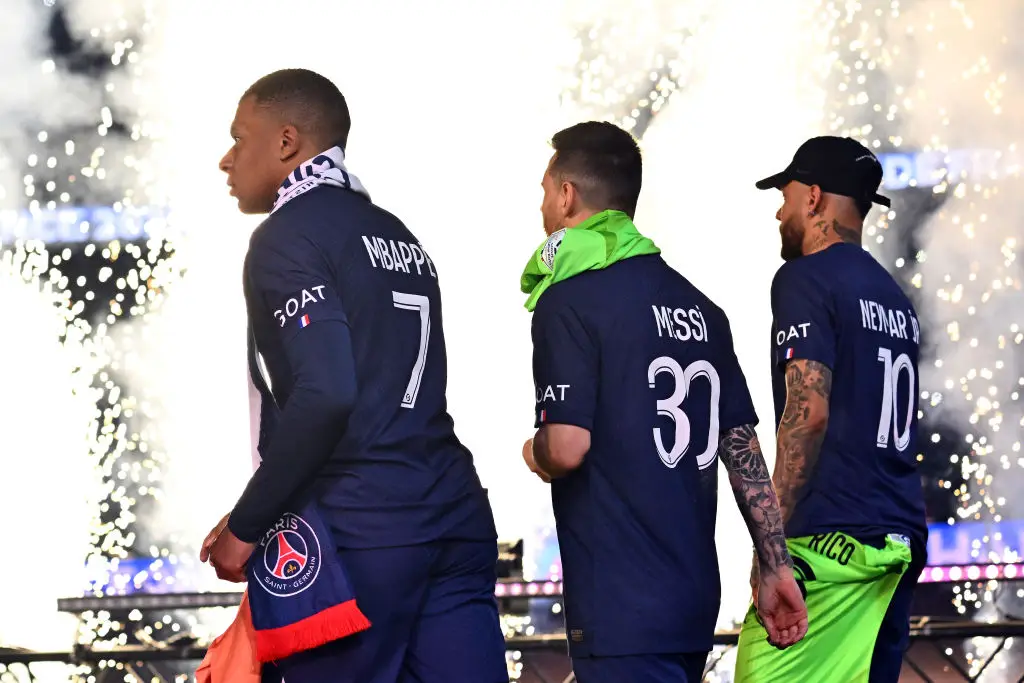 Kylian Mbappe won the 2023 French Championship alongside Lionel Messi and Neymar Jr. (Image: Getty)
