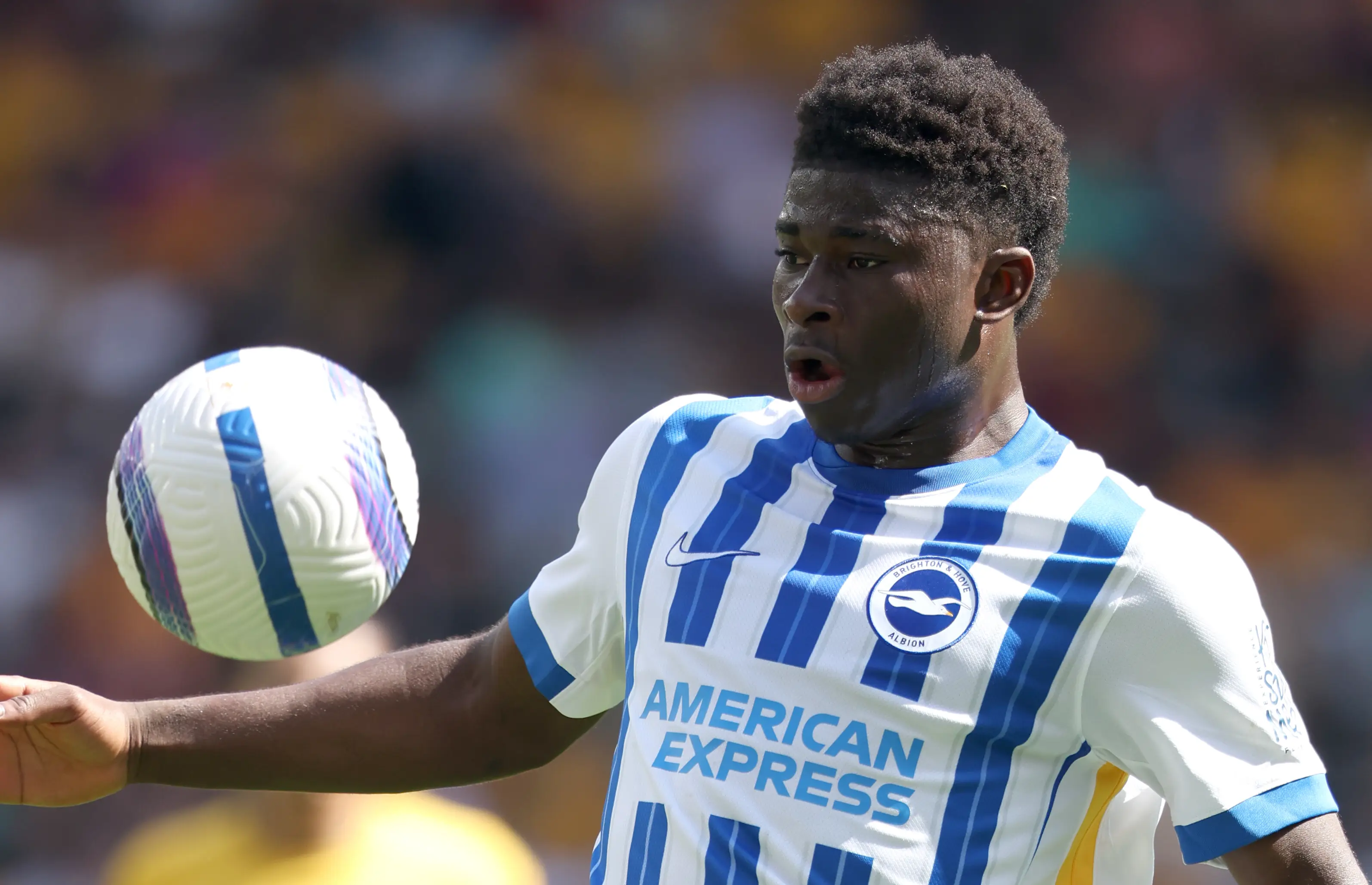 Manchester United want to sign Carlos Baleba this summer. Image: Getty 