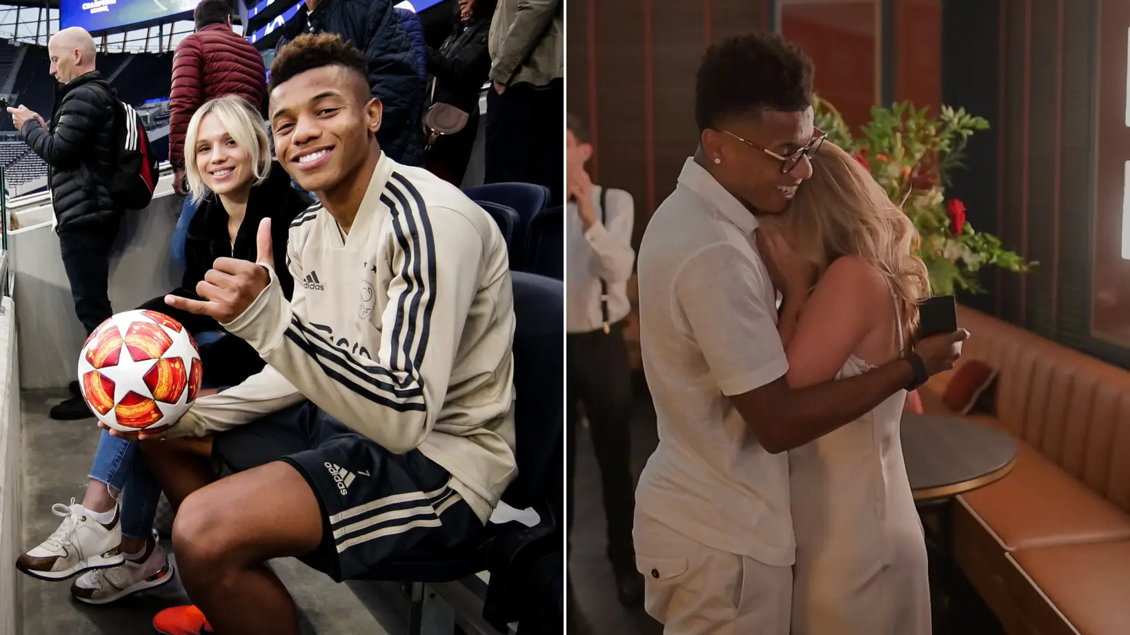 Napoli's David Neres slid into German model's DMs with outrageous opening line and they're now engaged