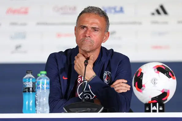 Luis Enrique is currently in charge at PSG (Image: Getty)