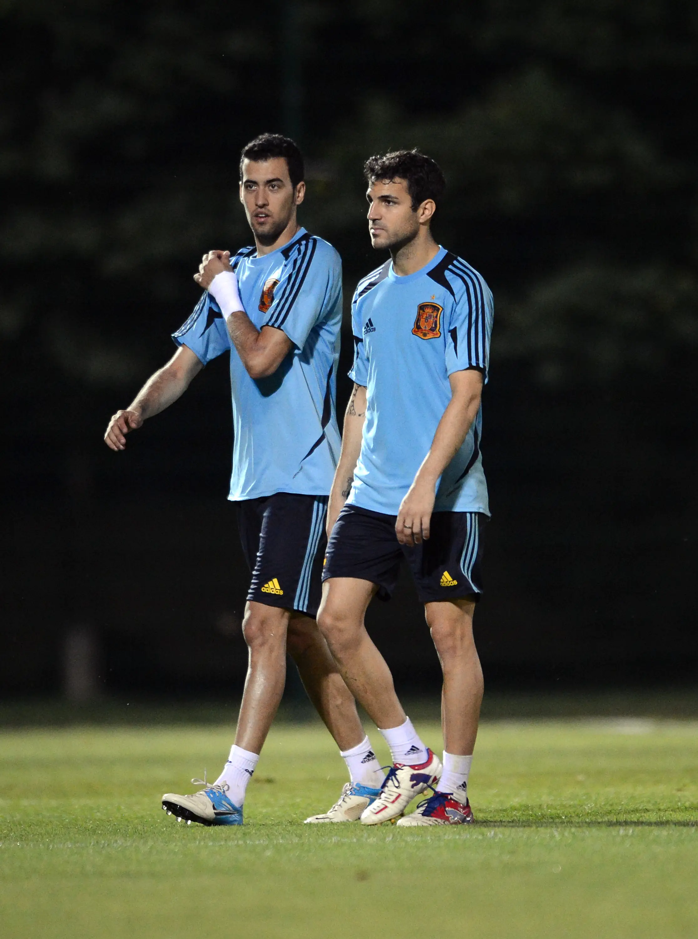Sergio Busquets (L) on international duty with Cesc Fabregas (R) (Image: Getty)