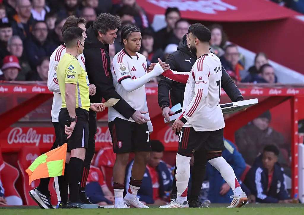 Salah was replaced late in the second half of the match against Nottingham Forest. (Image: Liverpool FC/Liverpool FC via Getty Images)