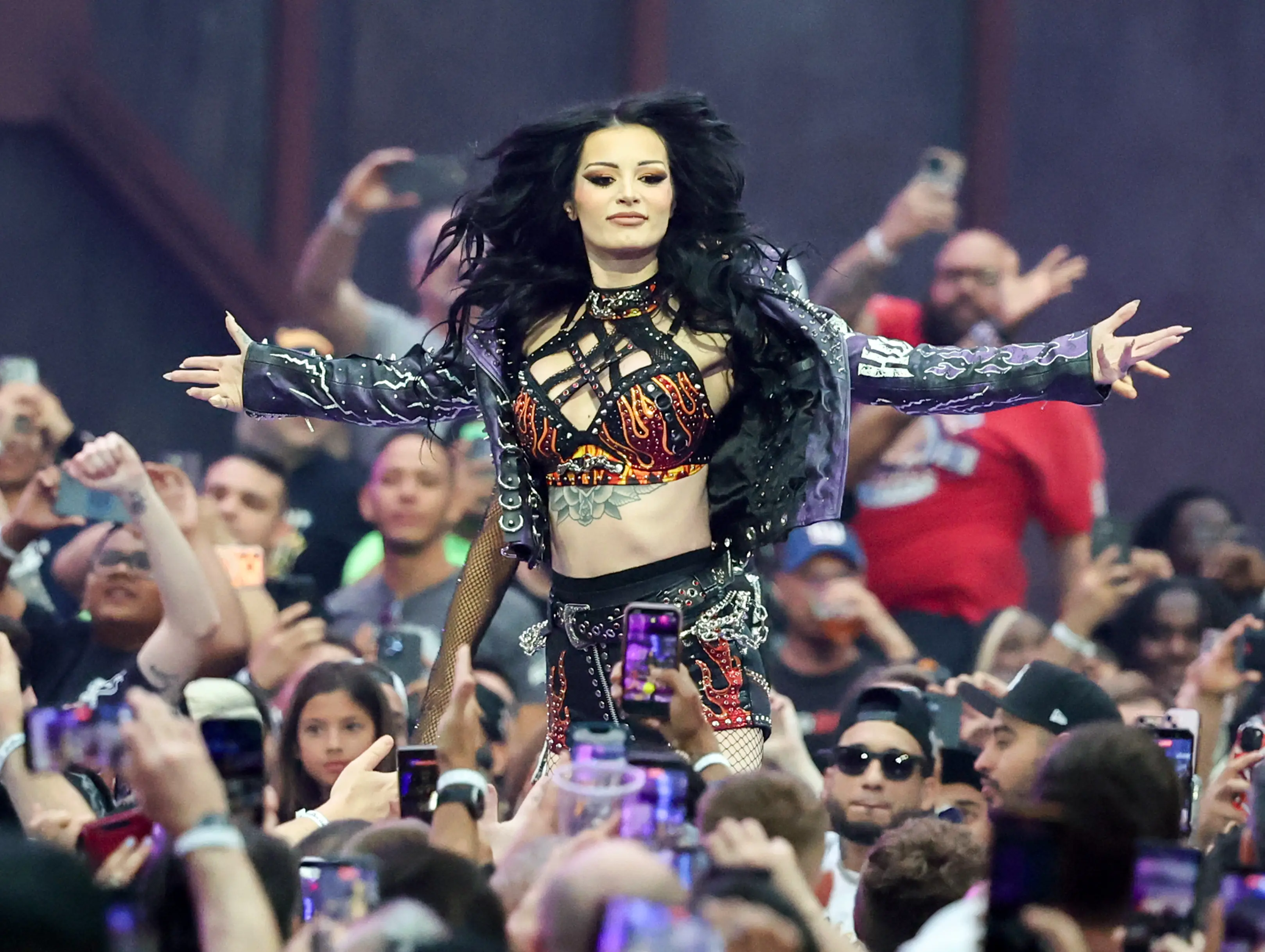 Paige made a stunning and emotional return to WWE at WrestleMania 42. Image: Getty