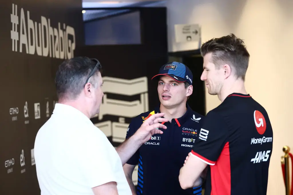 Max Verstappen speaks to media in Abu Dhabi (Image: Getty)