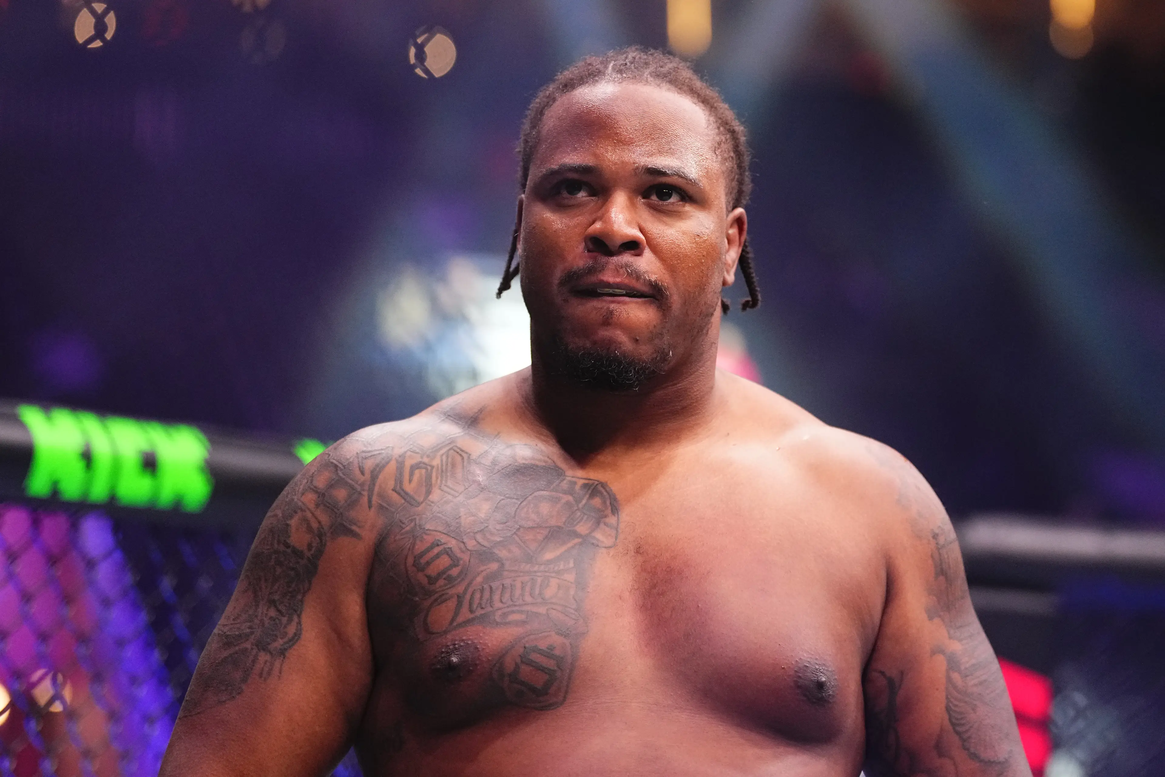 Jamal Pogues during his UFC Saudi Arabia bout. Image: Getty 