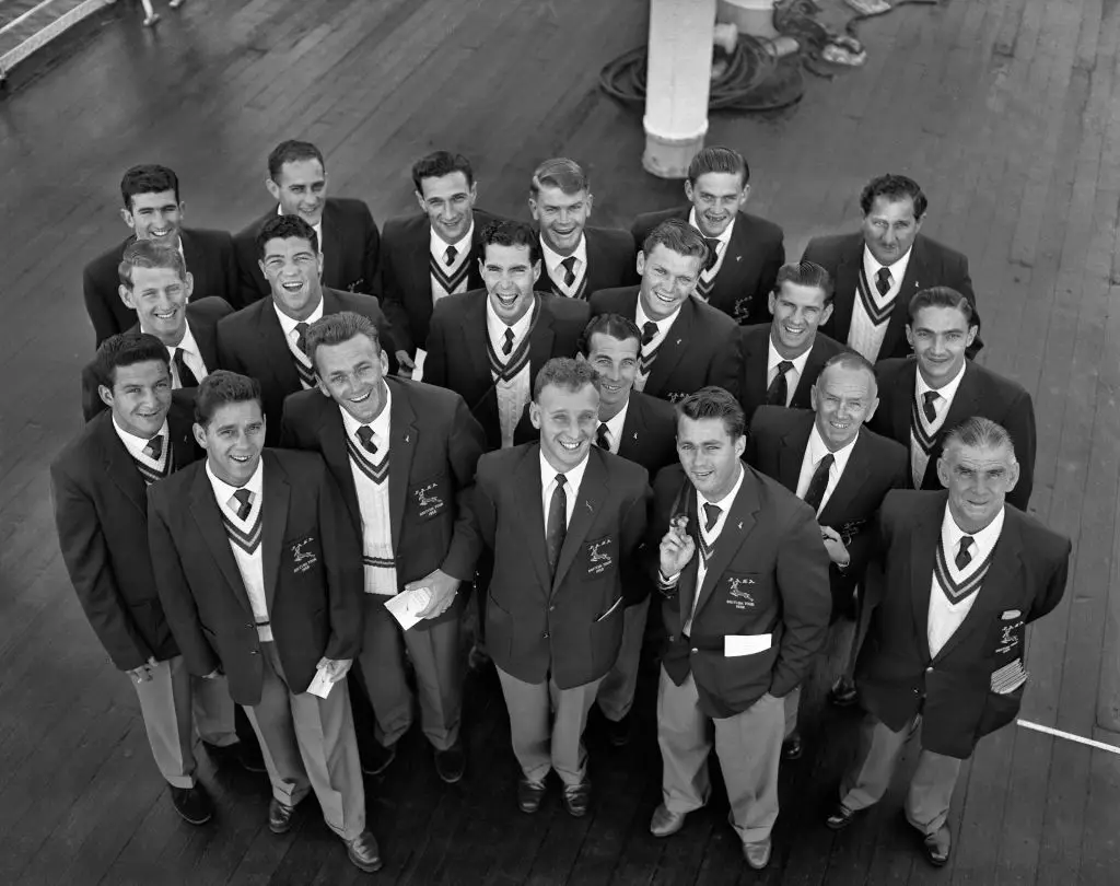 South Africa's men's football team pictured in 1958 - Getty