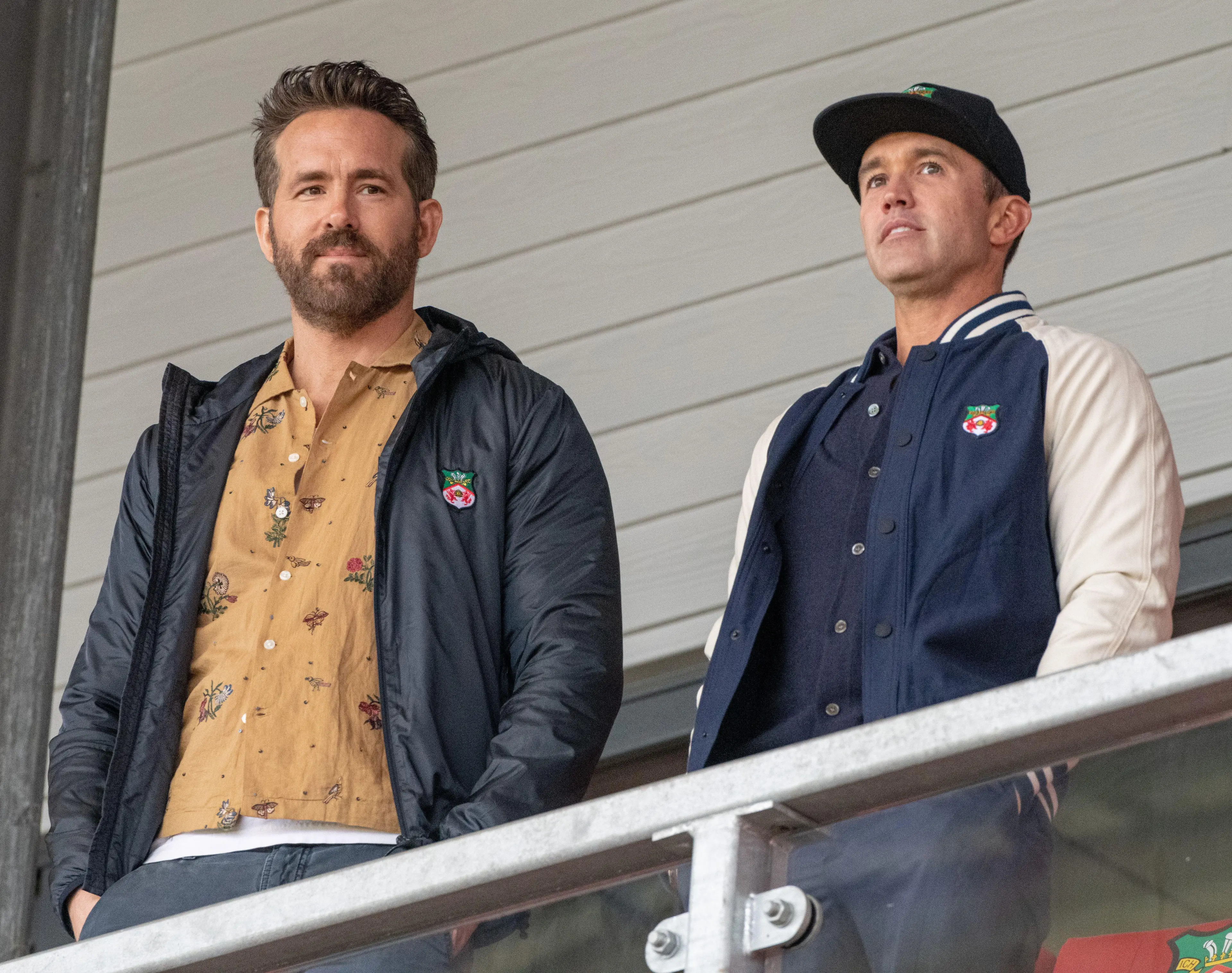 Ryan Reynolds and Rob McElhenney in the stands at Wrexham. Image: Alamy