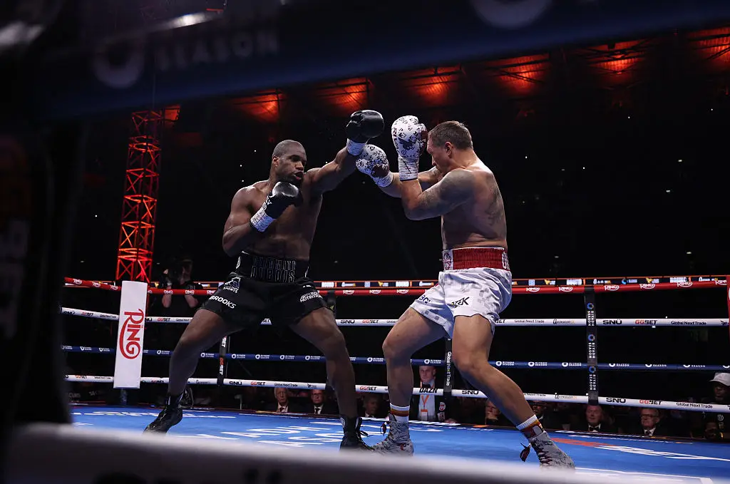 Daniel Dubois and Oleksandr Usyk fought at Wembley Stadium (Credit:Getty)