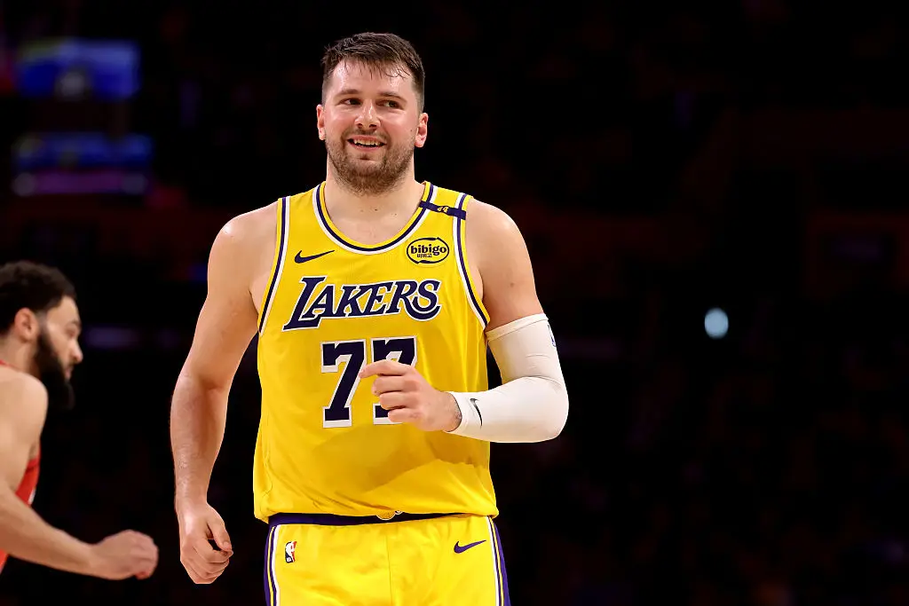 Luka Doncic has signed a new three year deal with the Lakers. (Image: Getty)