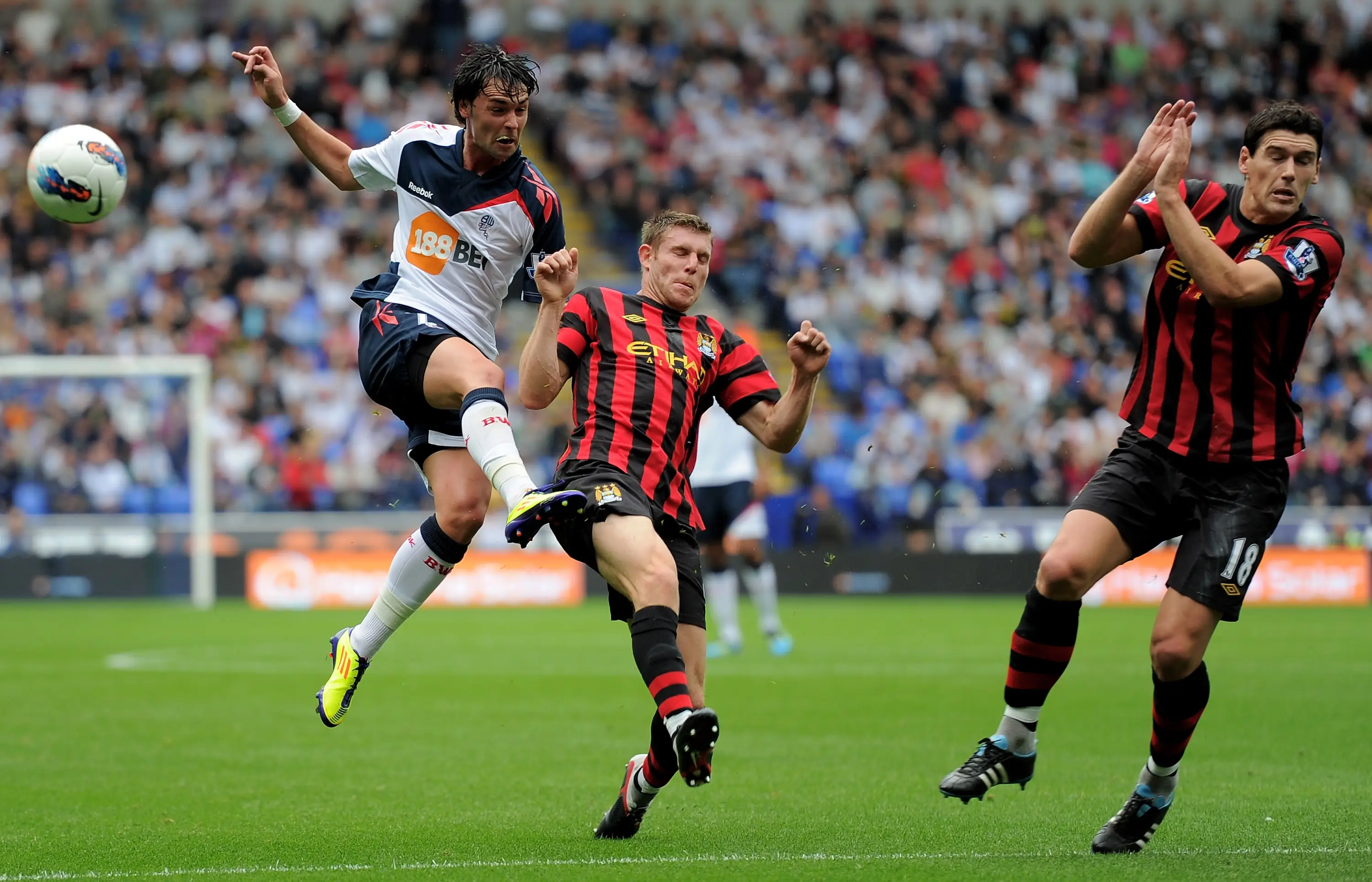 The pair played a crucial role for Manchester City in their title-winning campaign in 2011-12. Image credit: Getty