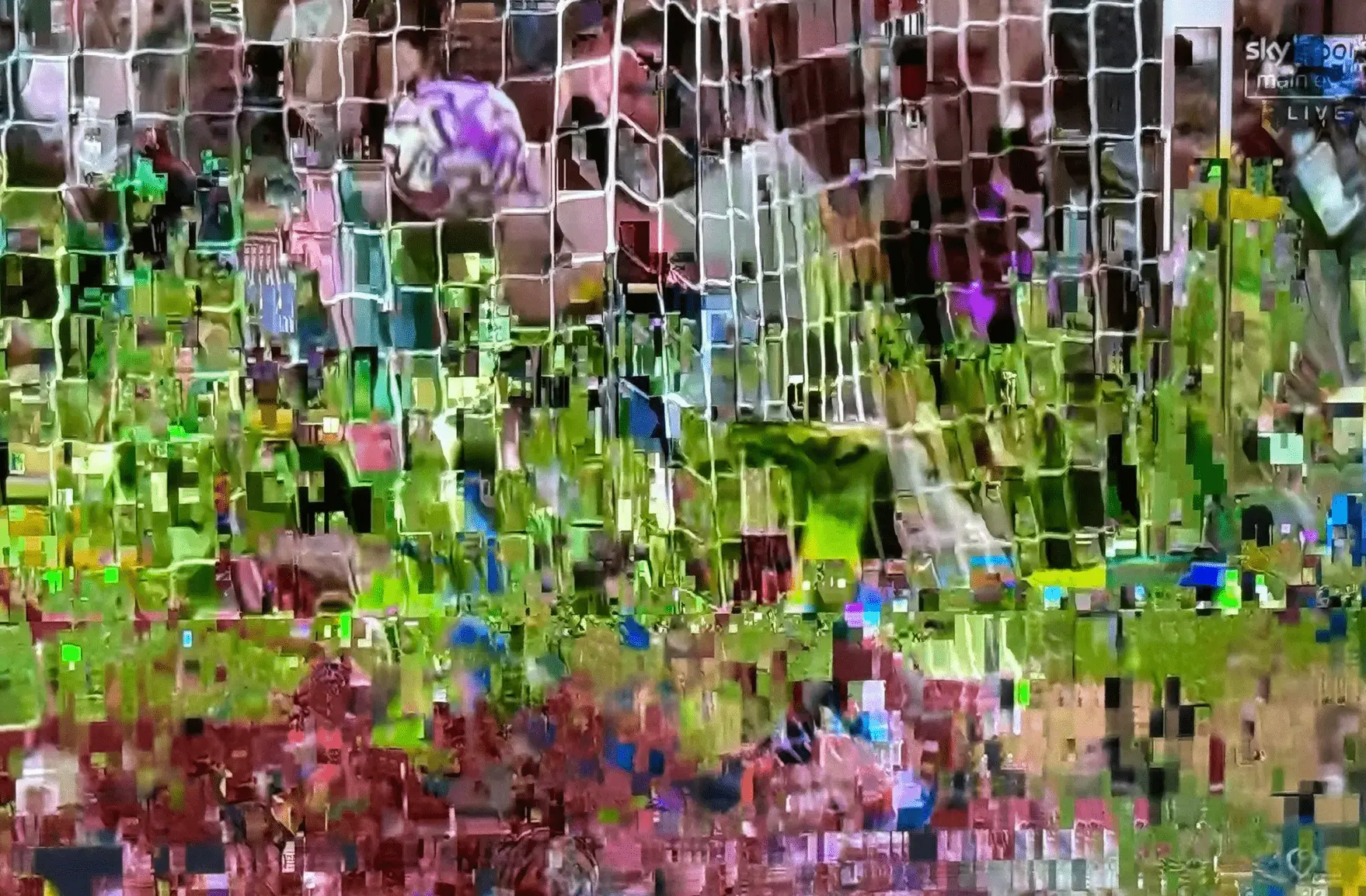 The Virgin Media issues persisted during Gakpo's goal (Image: Sky)