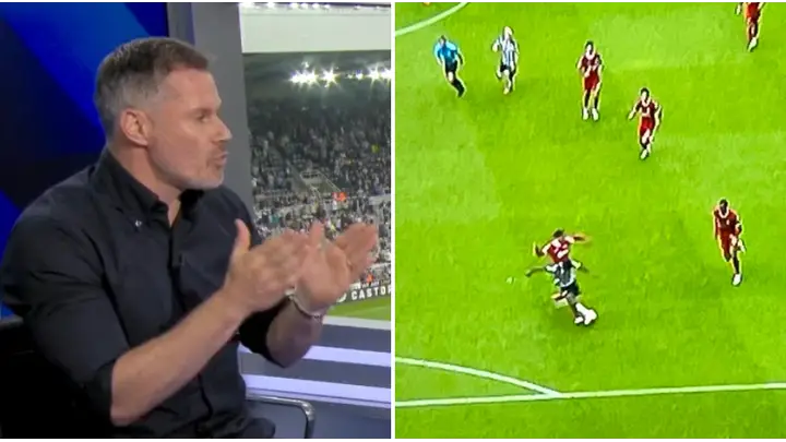 "I still don't believe that's a red card" - Jamie Carragher disagrees on Liverpool red card decision