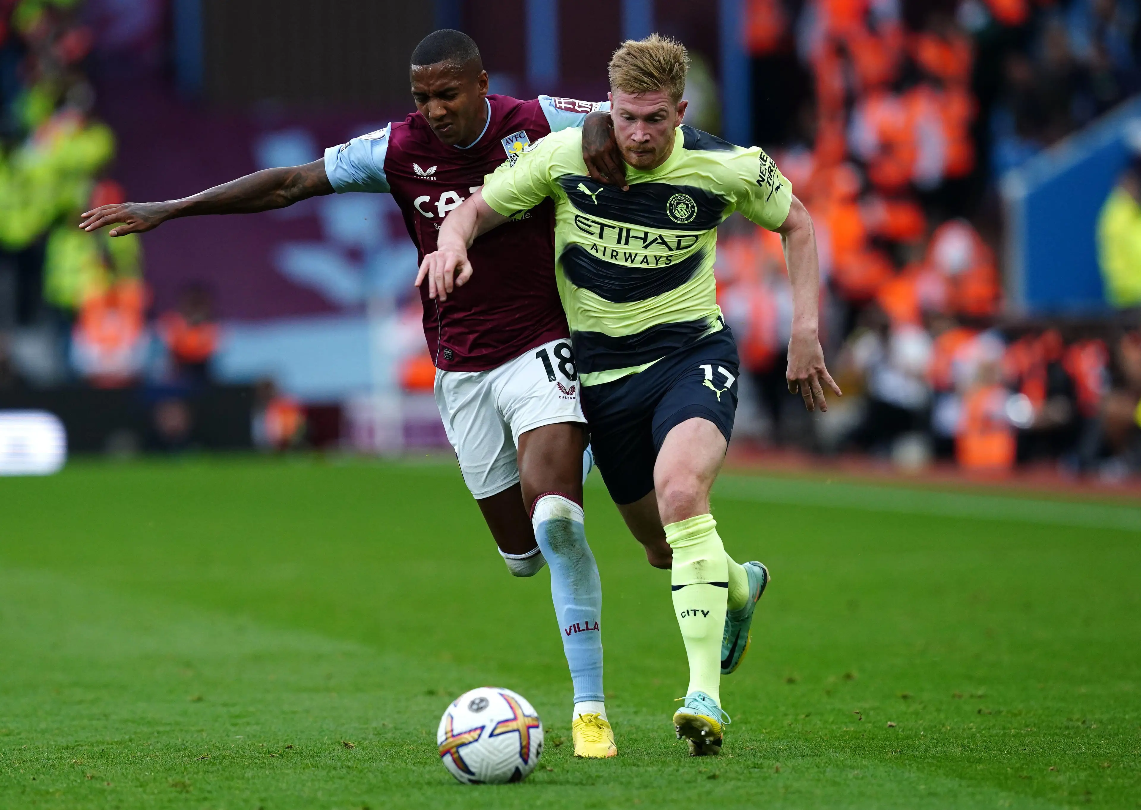 Kevin De Bruyne during Aston Villa vs Manchester City (PA Images/Alamy)