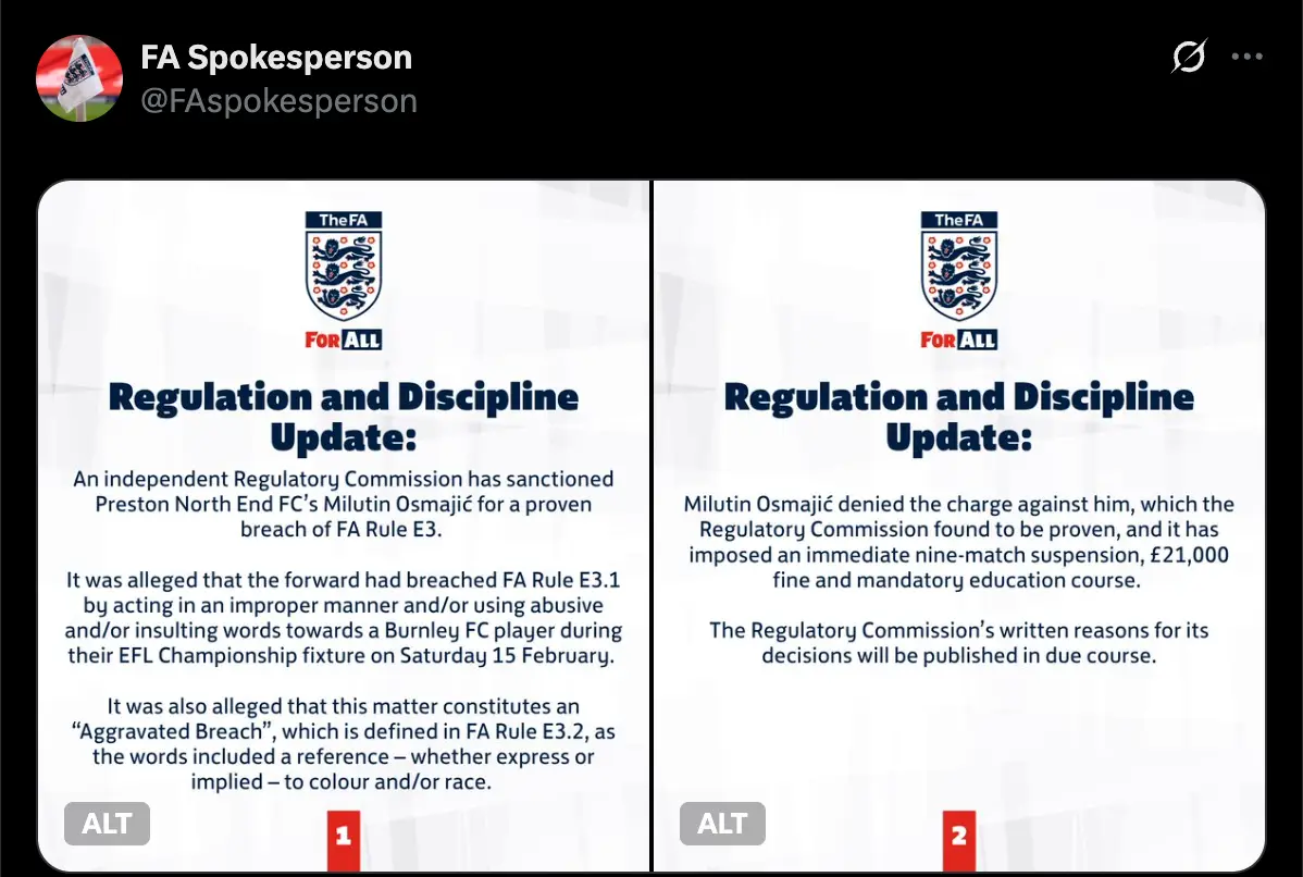 Image: Twitter/@FAspokesperson