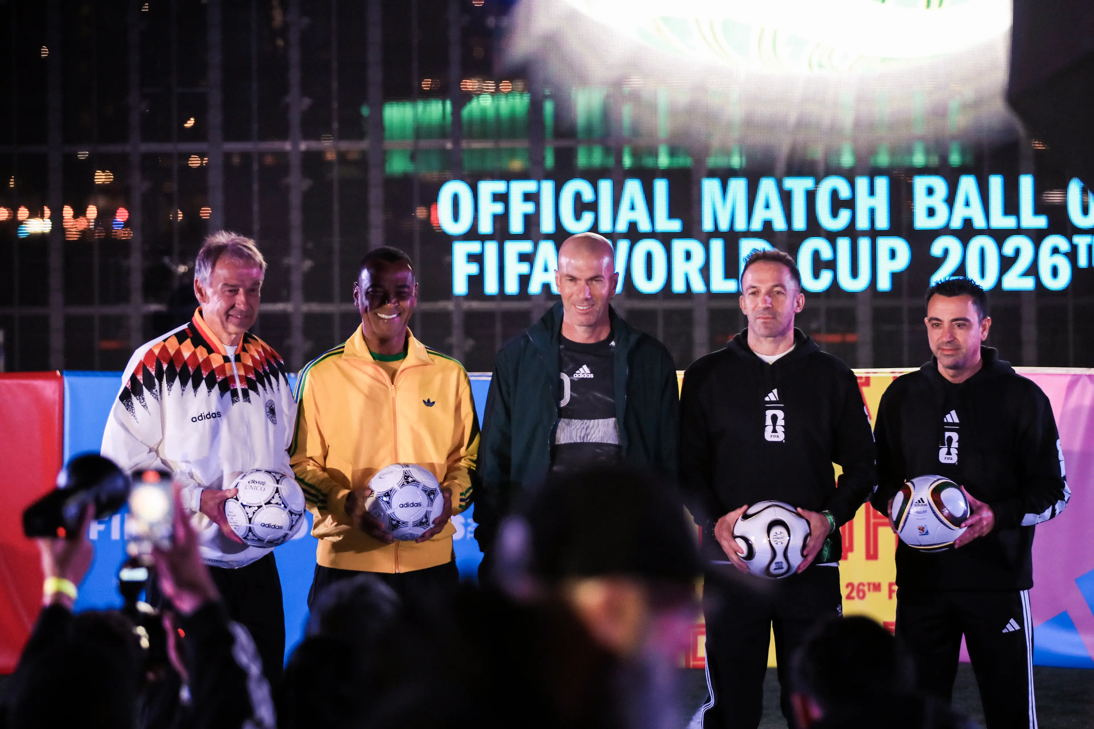 Both Xavi and Zidane linked up at an Adidas event. Image: Getty