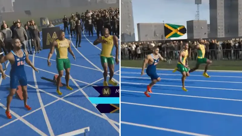 3D simulation shows what race between the three fastest humans of all time including Usain Bolt would look