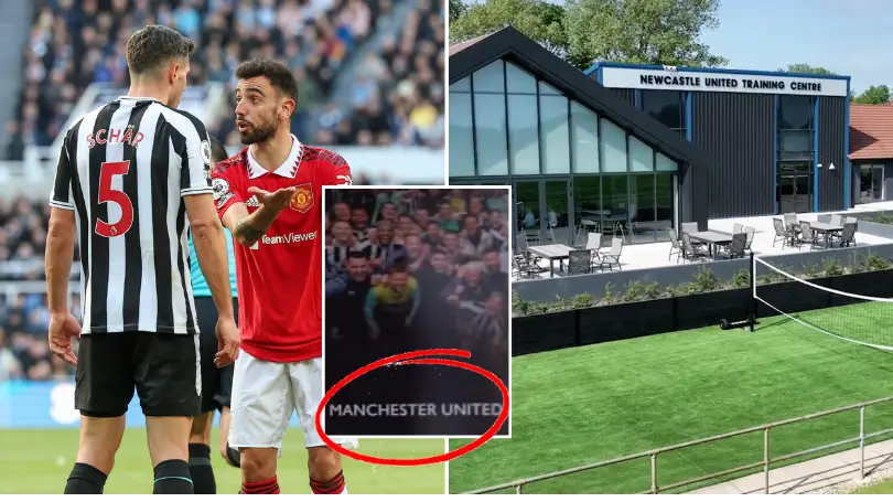 Man Utd fans are mocking picture on the walls of Newcastle's new-look training ground