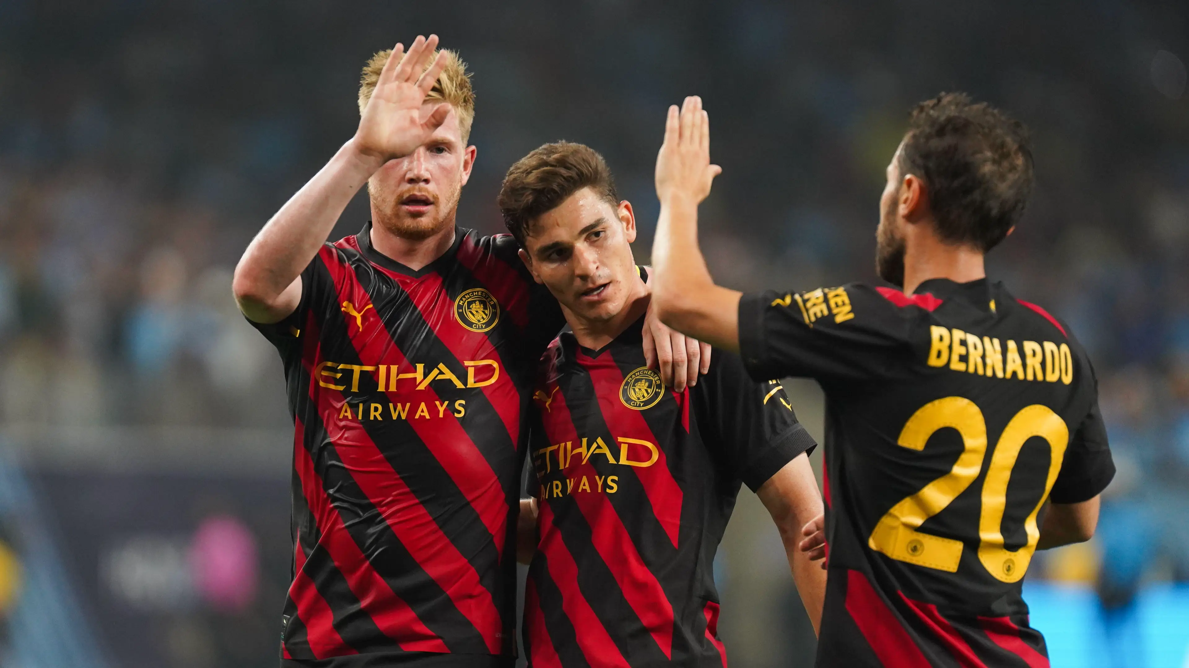 Kevin De Bruyne in pre-season action