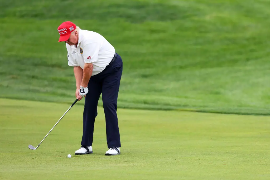 Donald Trump is seen playing golf most weekends. (Image: Getty)